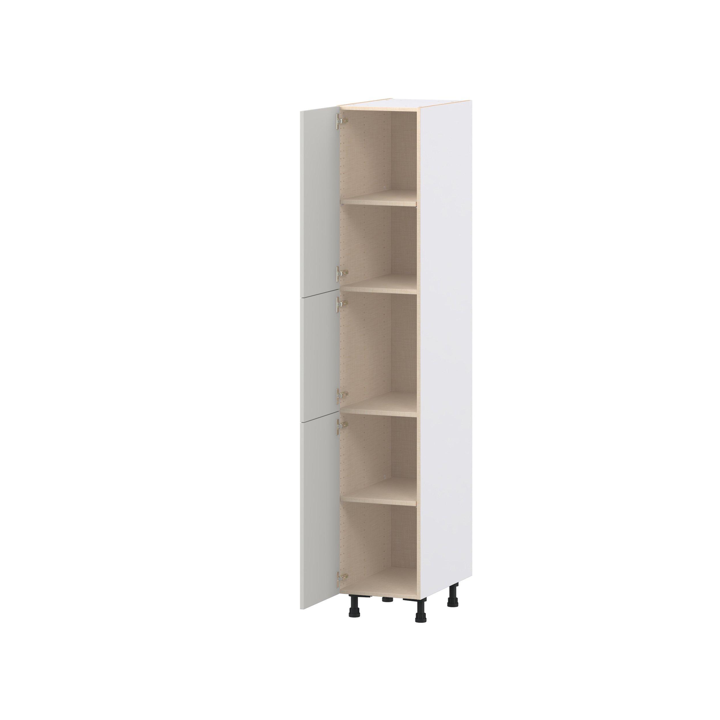 Lenox 15 in. Painted Light Gray Door Pantry Cabinet