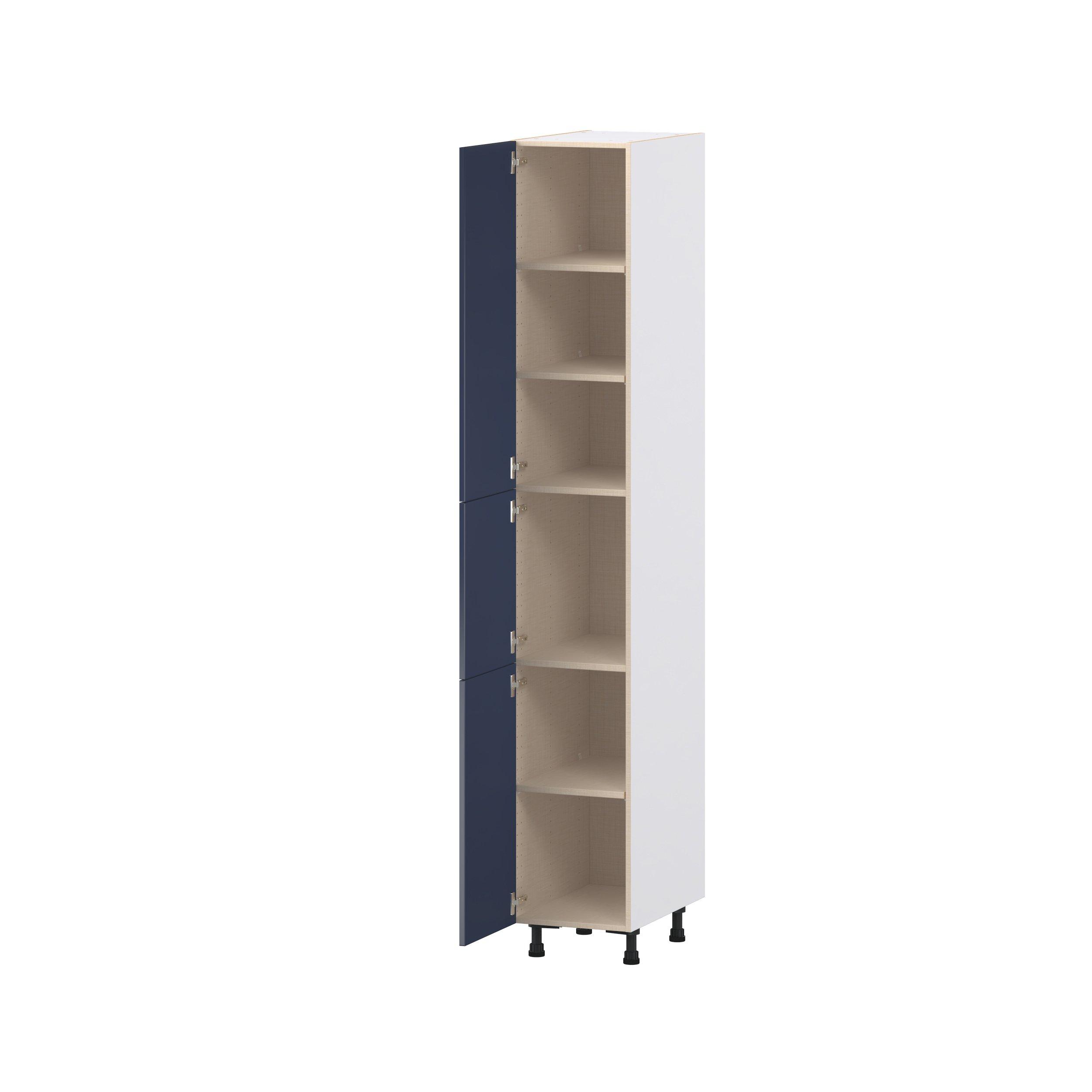 Peachtree 15 in. Painted Midnight Blue Door Pantry Cabinet