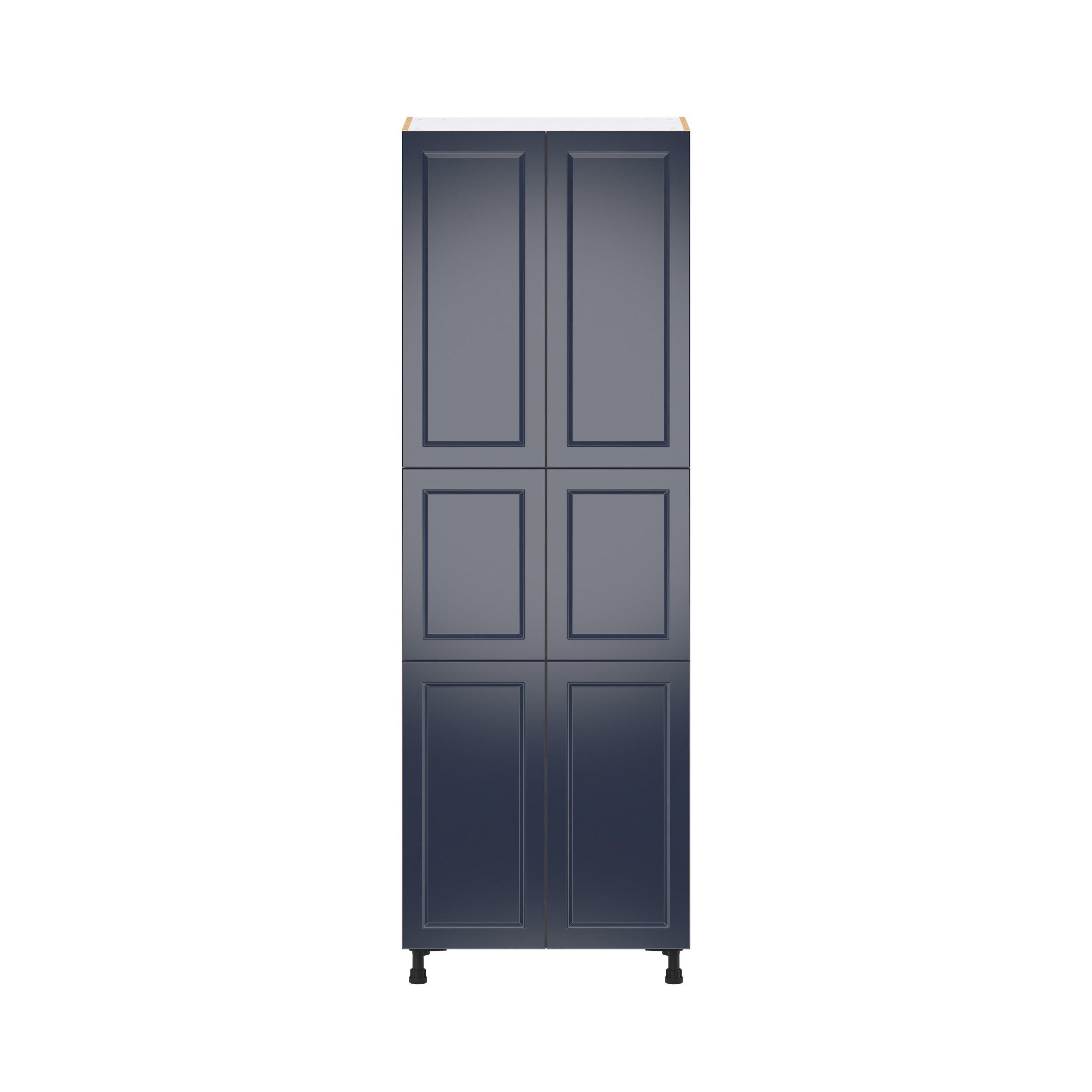 Peachtree 30 in. Painted Midnight Blue Door Pantry Cabinet