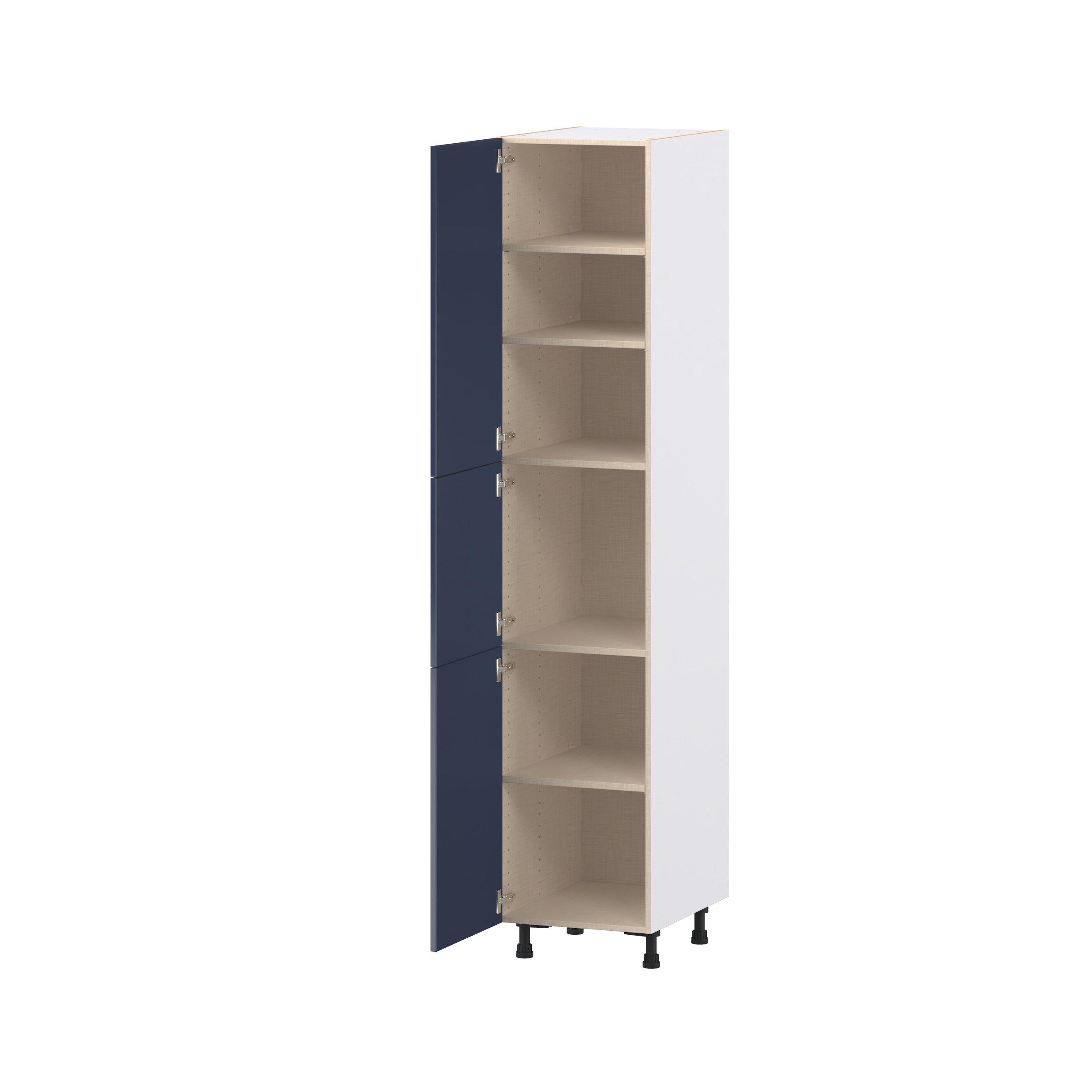 Peachtree 18 in. Painted Midnight Blue Door Pantry Cabinet