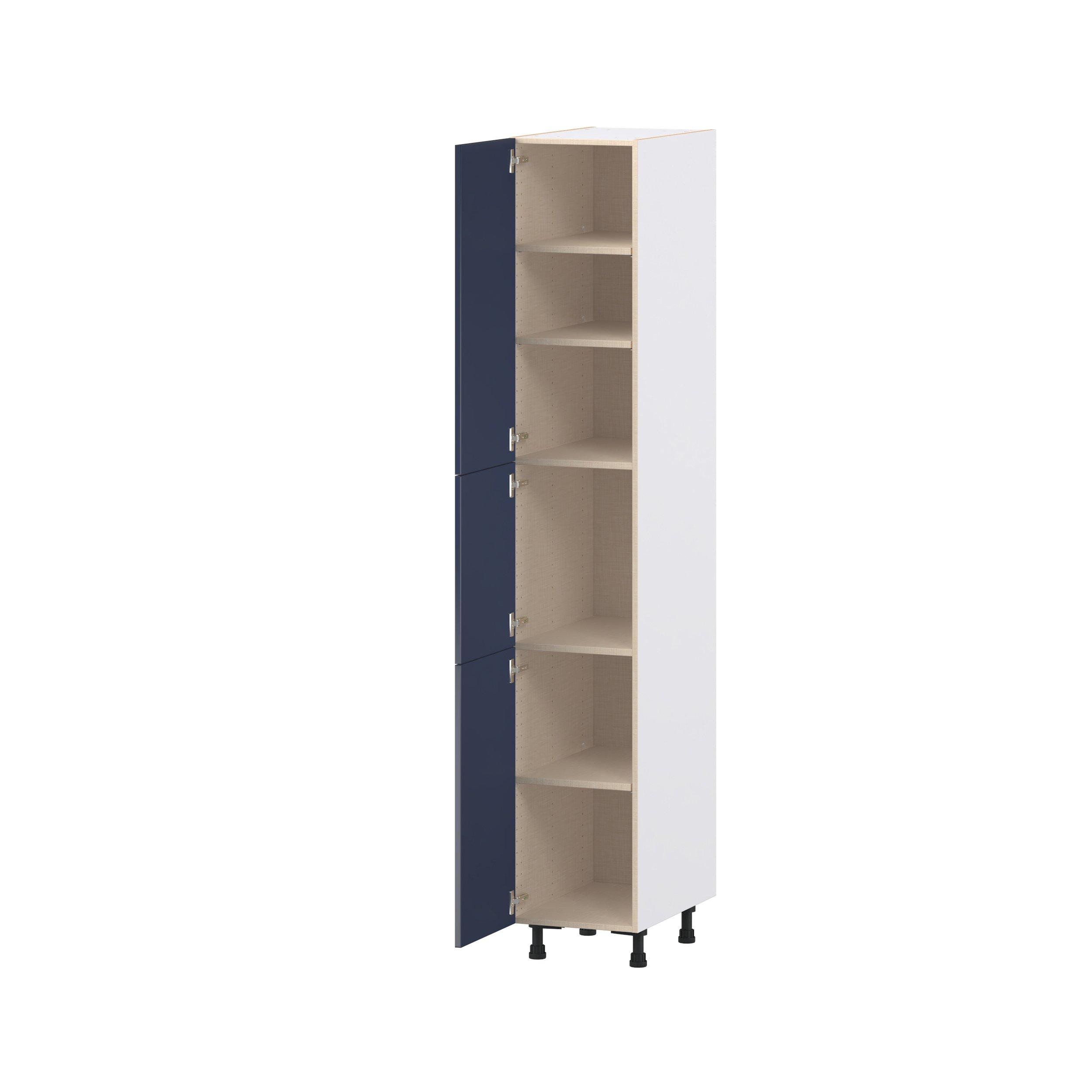 Peachtree 15 in. Painted Midnight Blue Door Pantry Cabinet
