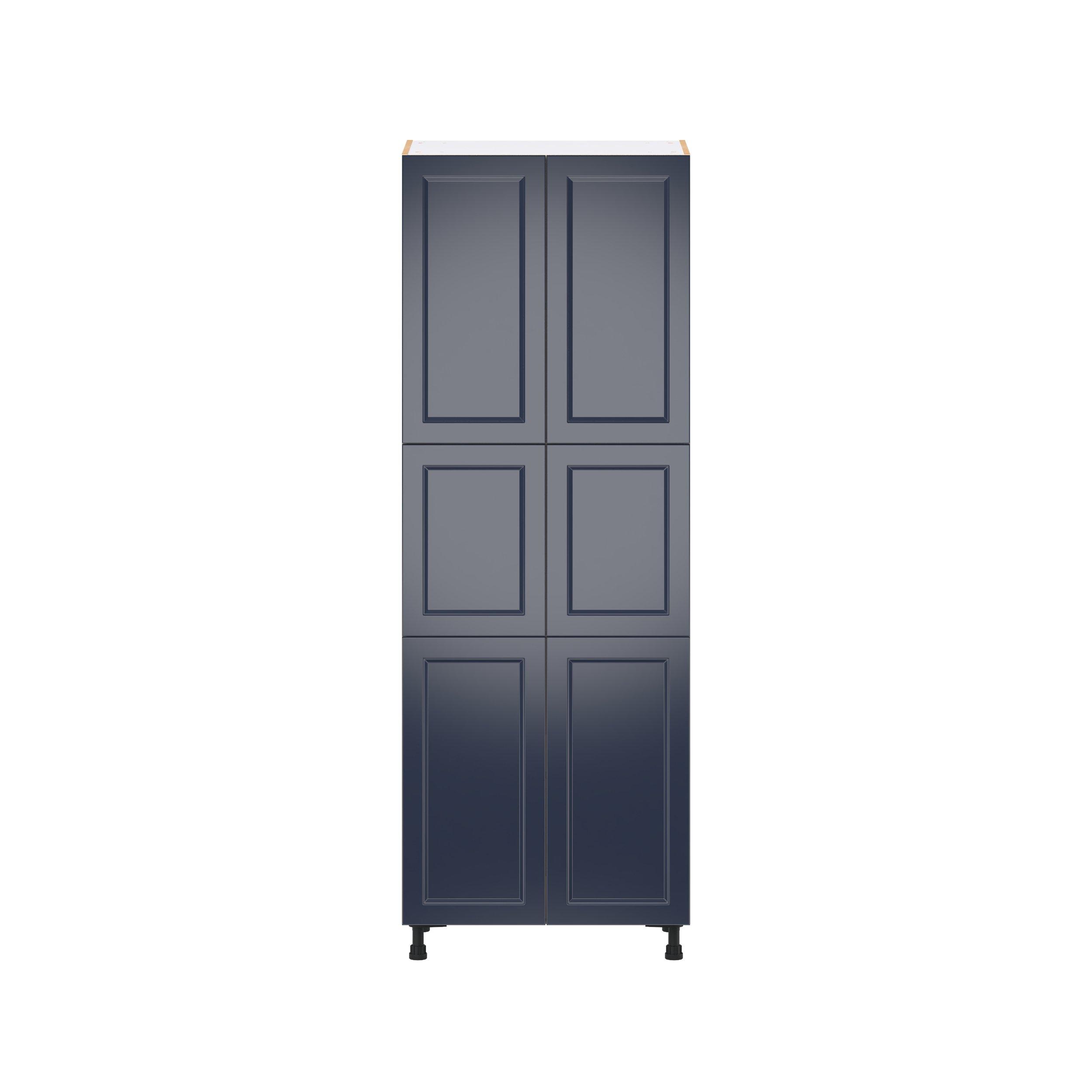 Peachtree 30 in. Painted Midnight Blue Door Pantry Cabinet