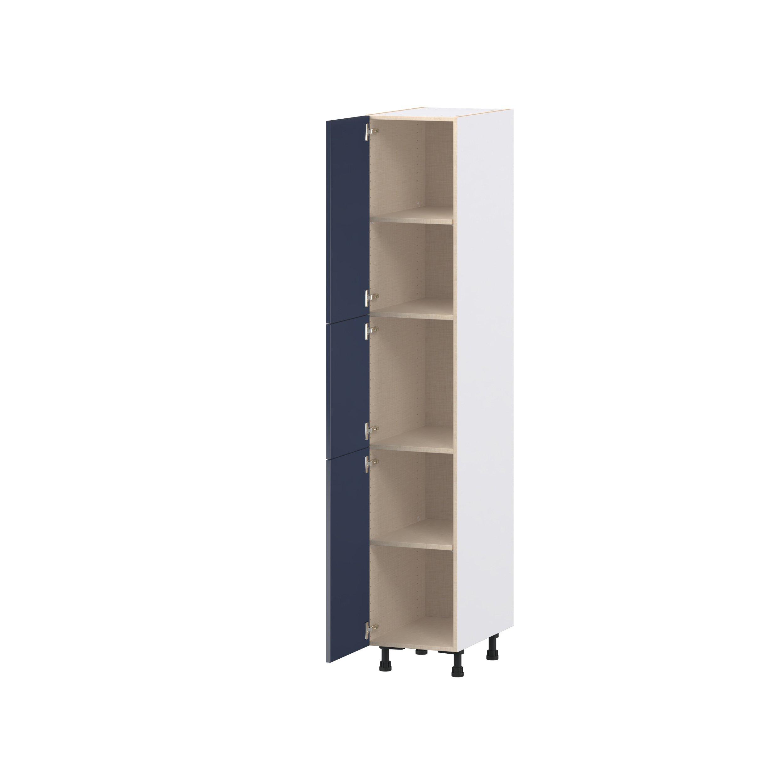 Peachtree 15 in. Painted Midnight Blue Door Pantry Cabinet
