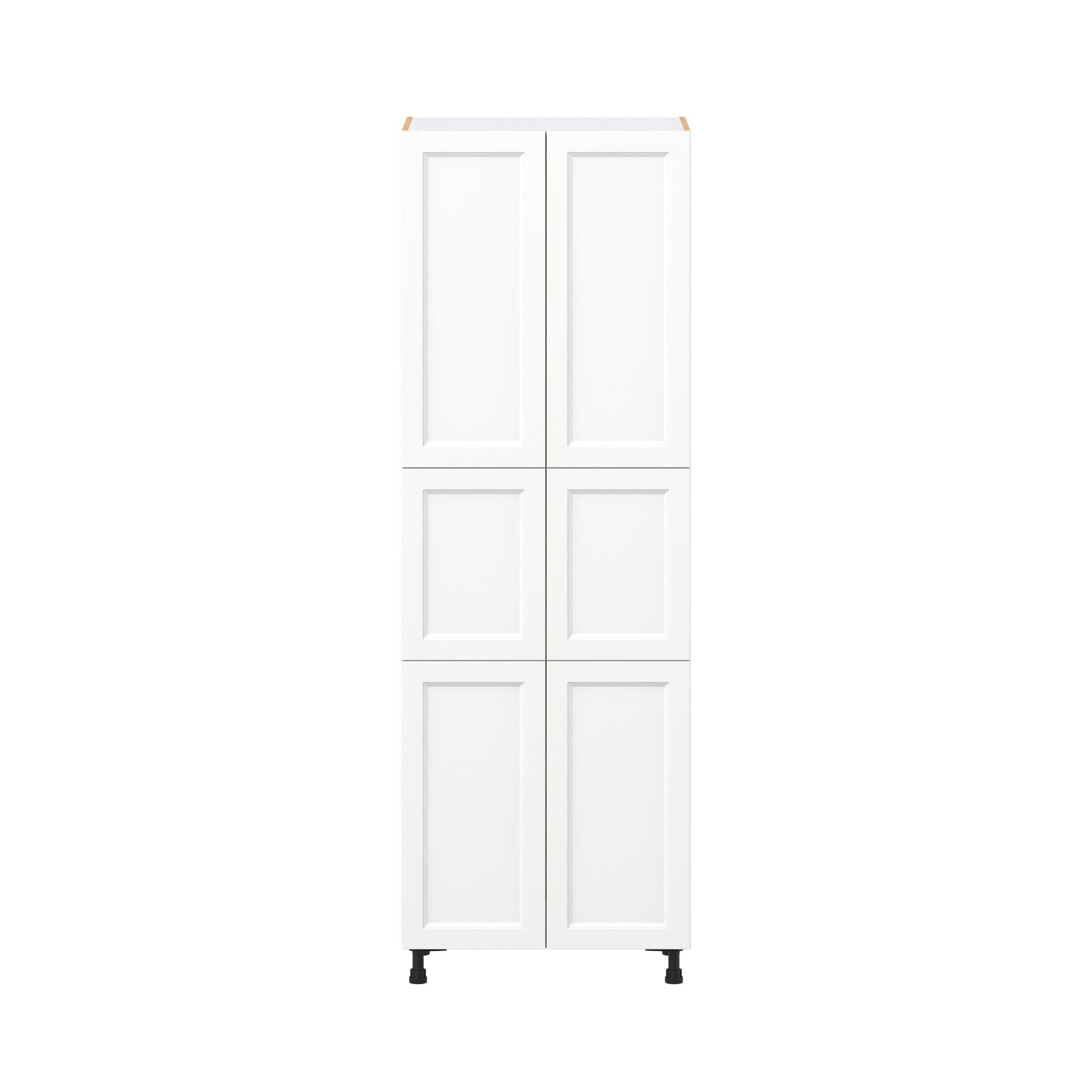Peachtree 30 in. Painted Bright White Door Pantry Cabinet
