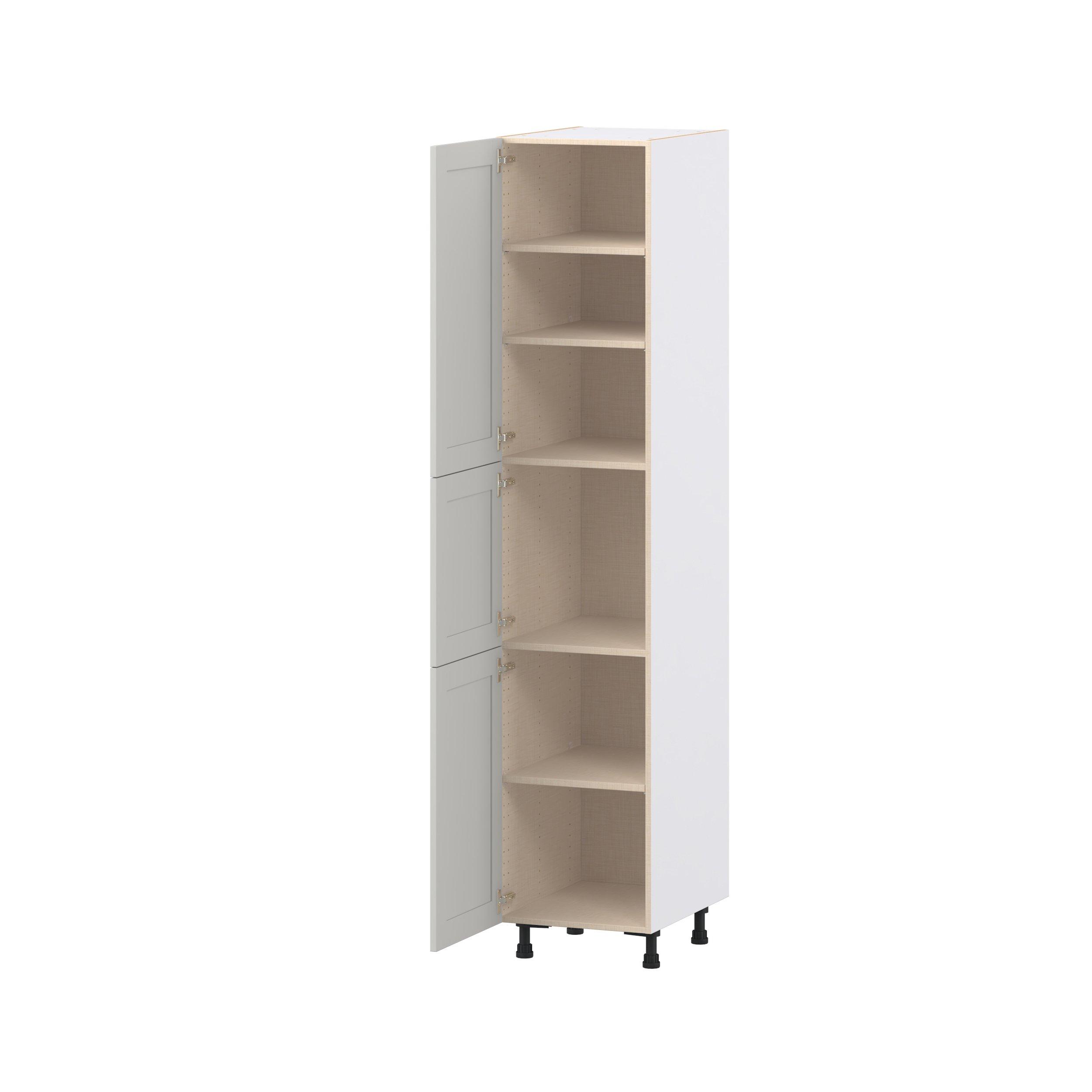 Summerhill 18 in. Light Gray Door Pantry Cabinet