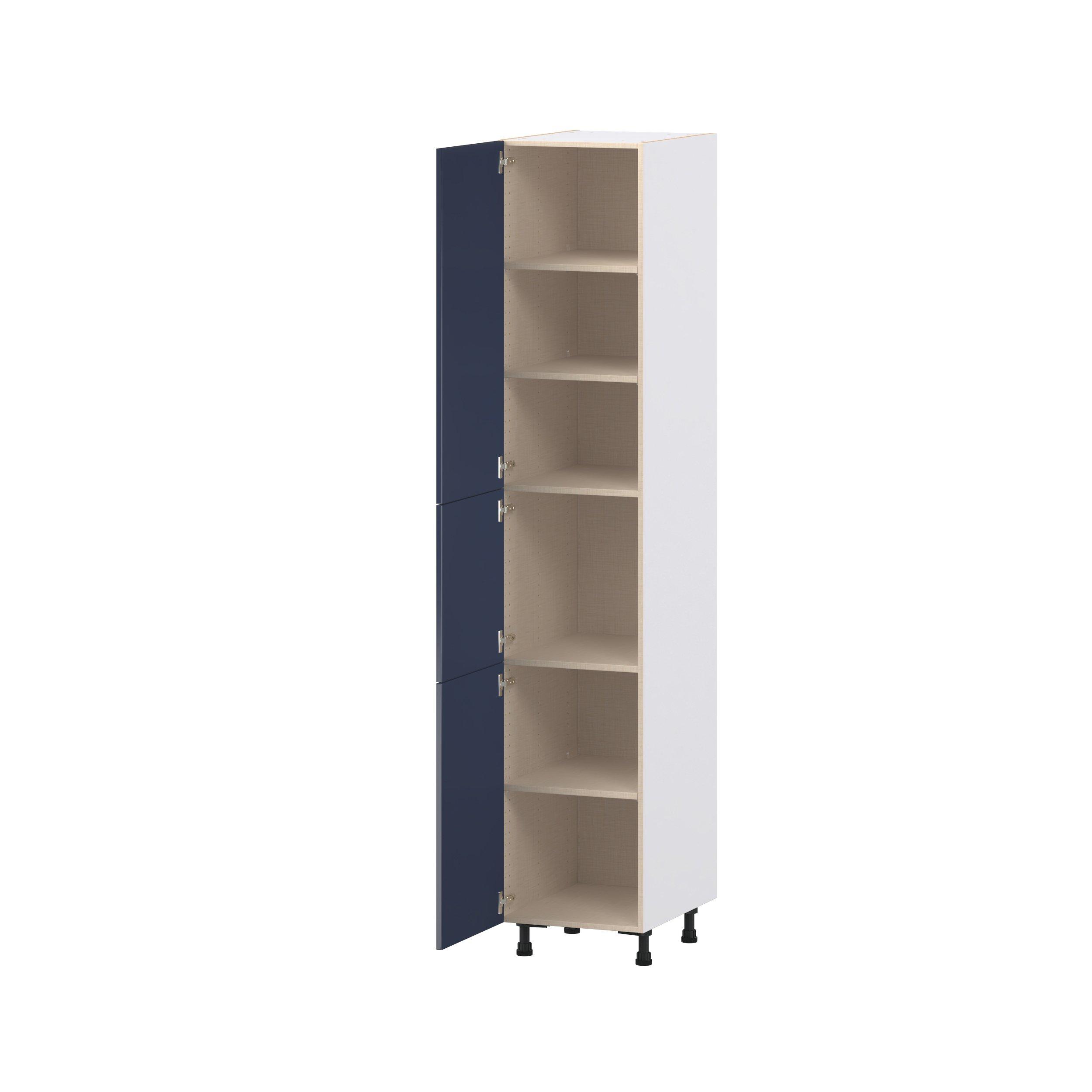 Peachtree 18 in. Painted Midnight Blue Door Pantry Cabinet