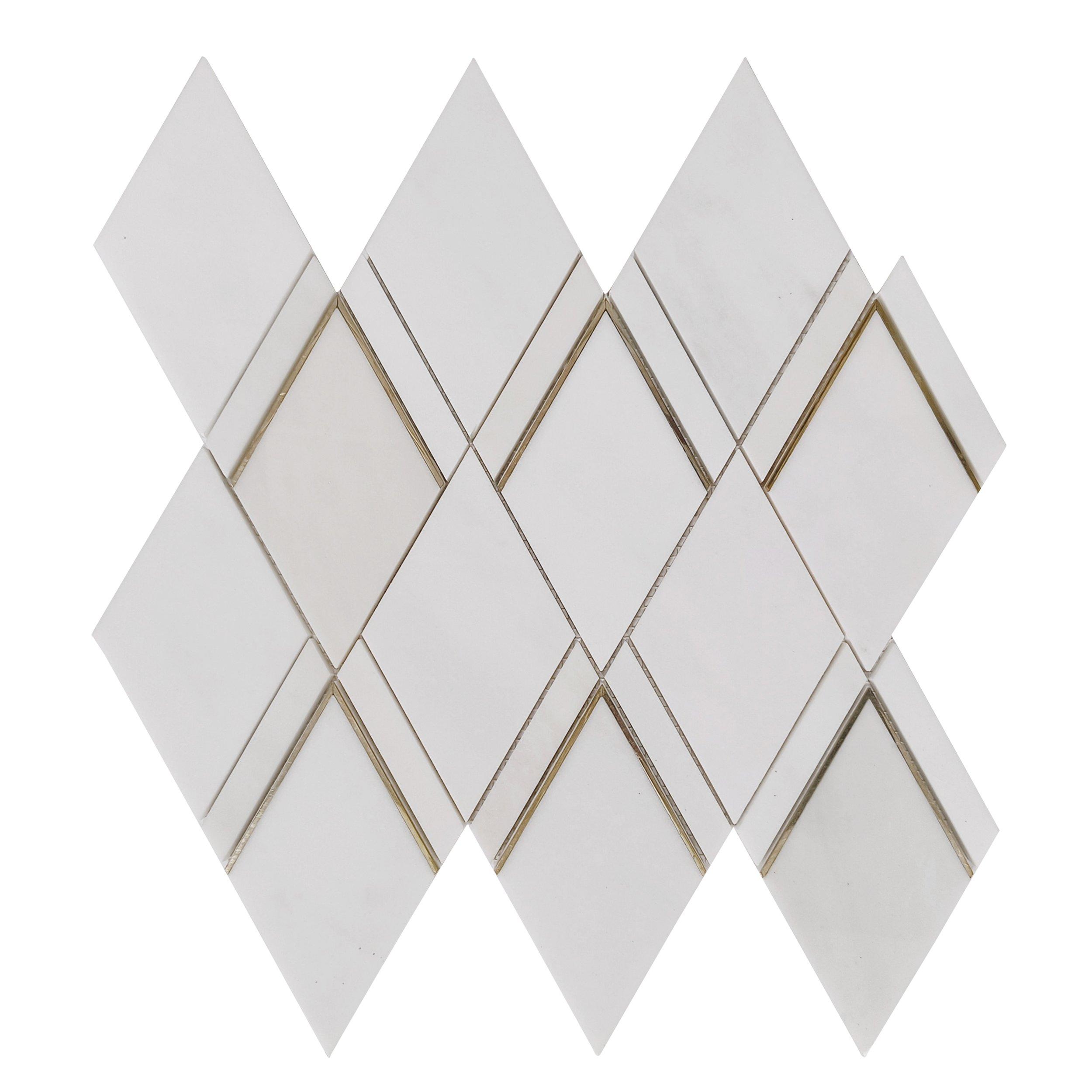 Diamond Brass Polished Mosaic