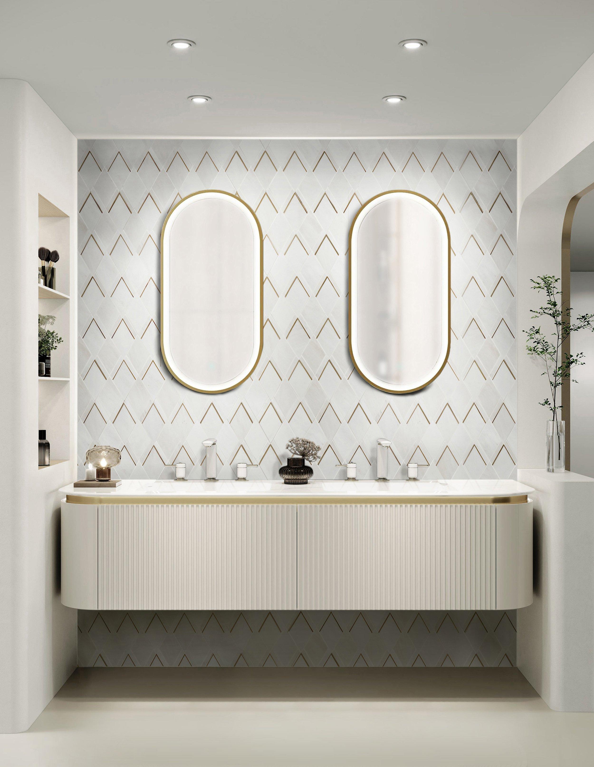 Diamond Brass Polished Mosaic
