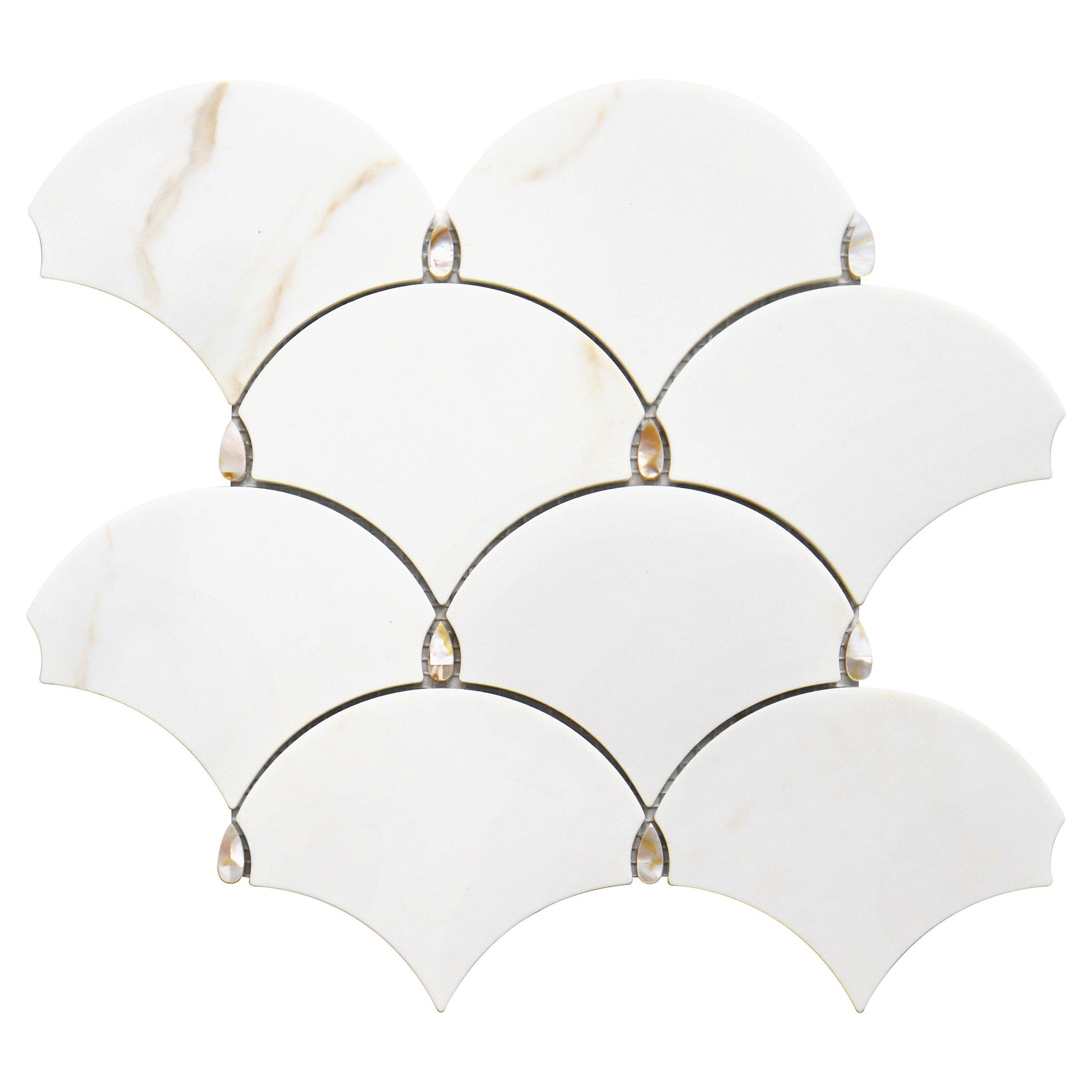 Amelia Mother of Pearl Recycled Glass Mosaic