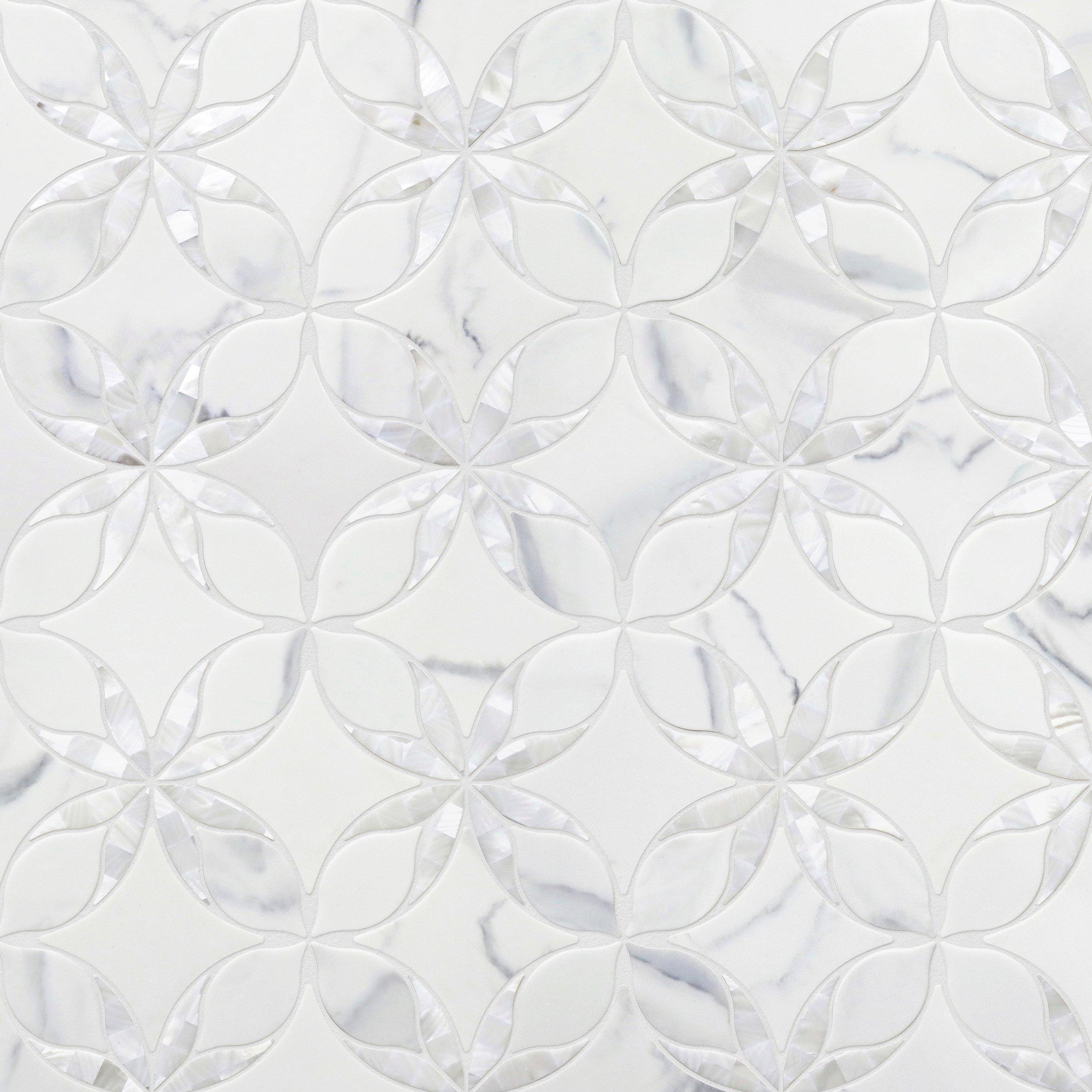 Lotus Mop Recycled Glass Mosaic