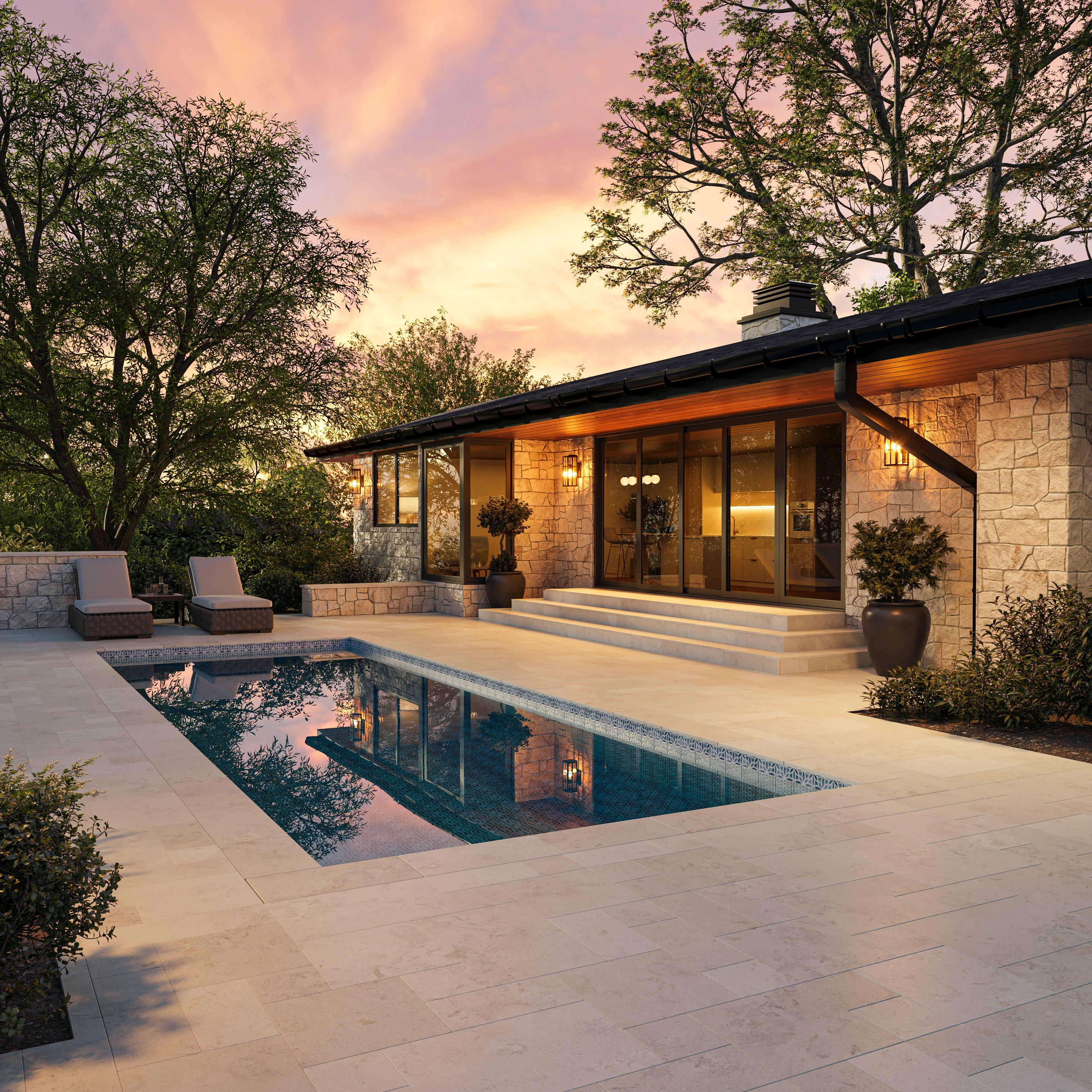 Magnolia Bleu High Gloss Porcelain Tile