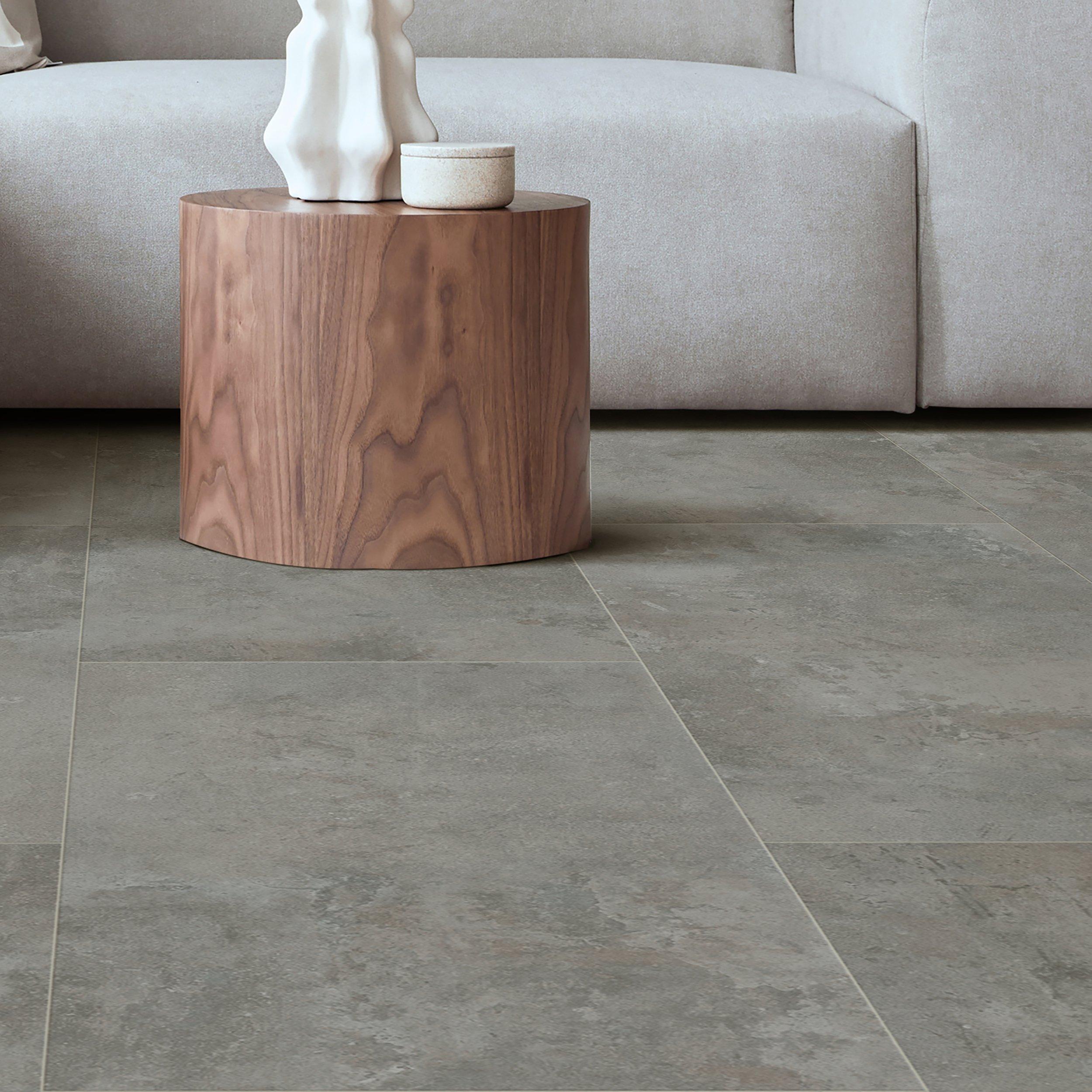 Savona Gray Waterproof Rigid Core Luxury Vinyl Tile - Foam Pad