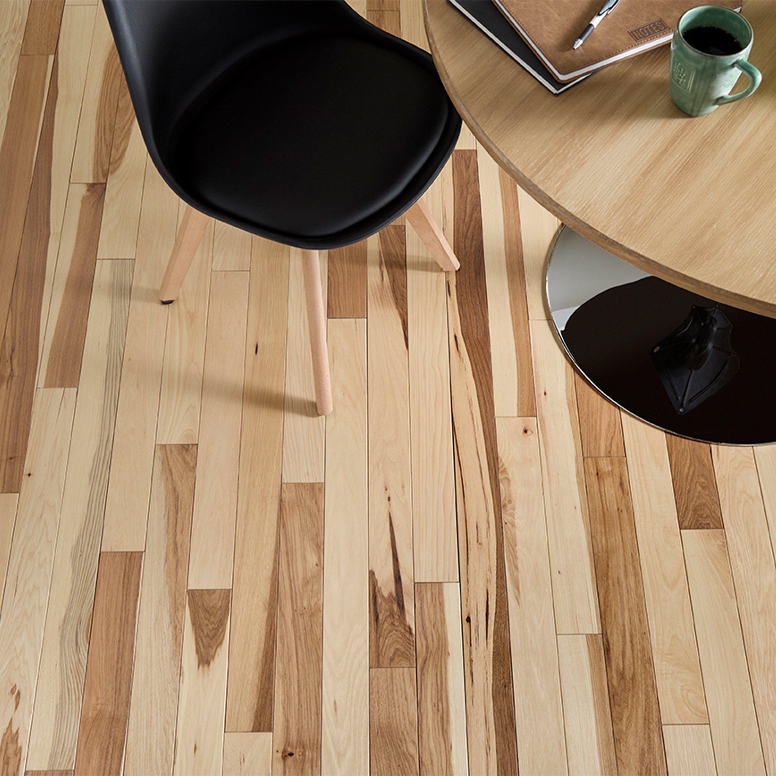 Natural Hickory Smooth Solid Hardwood