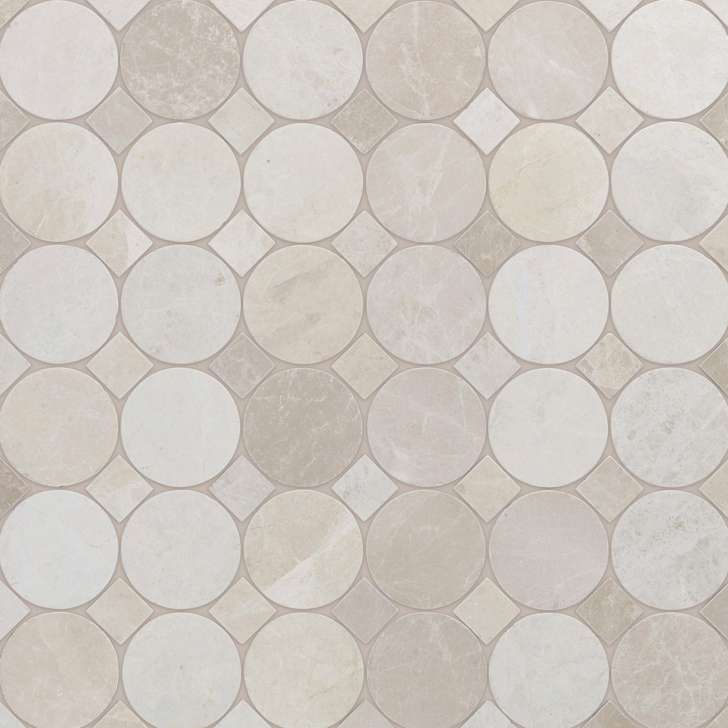 Botticino Maverick Tumbled Marble Mosaic