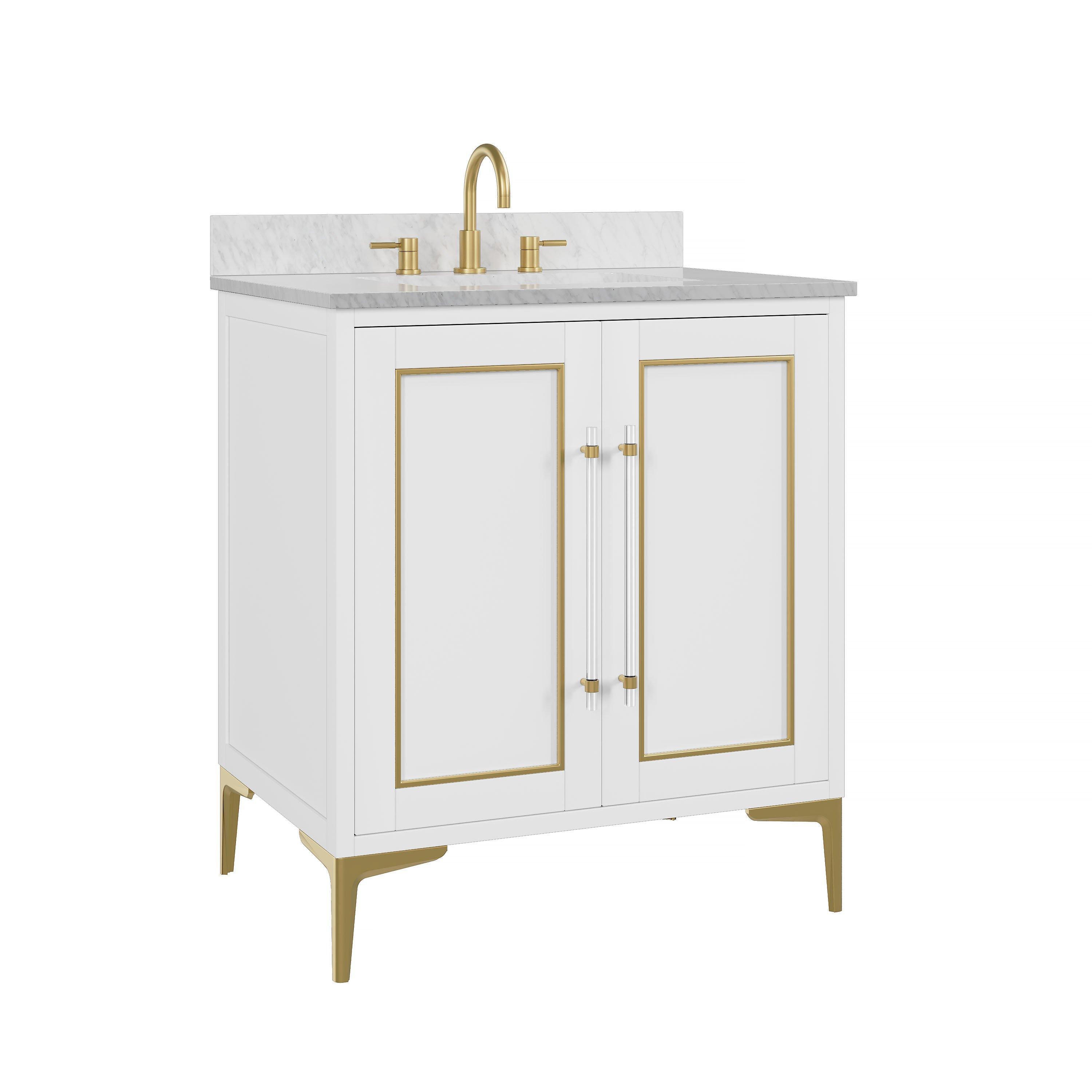 Siena Vanity with Carrara Marble Top