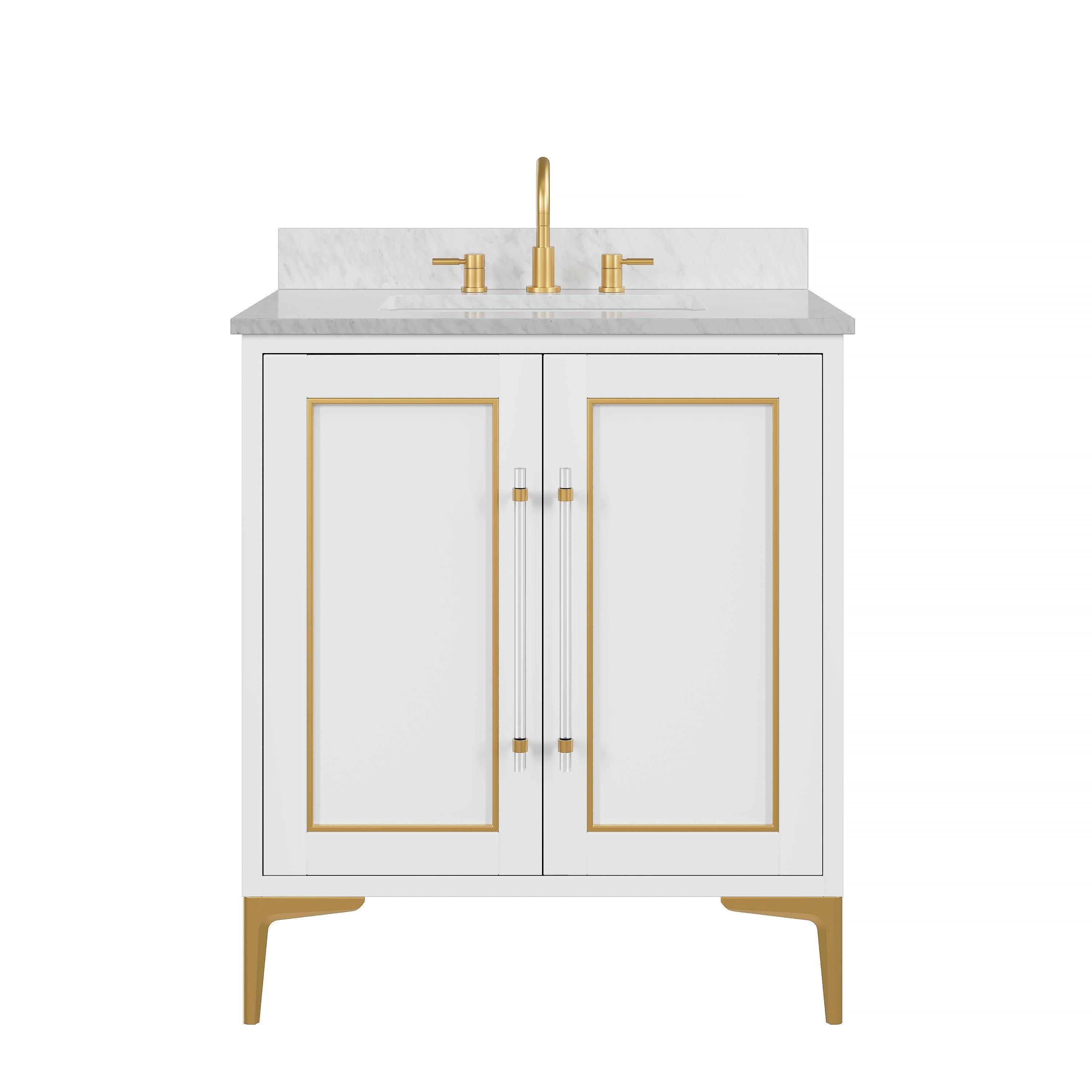 Siena Vanity with Carrara Marble Top