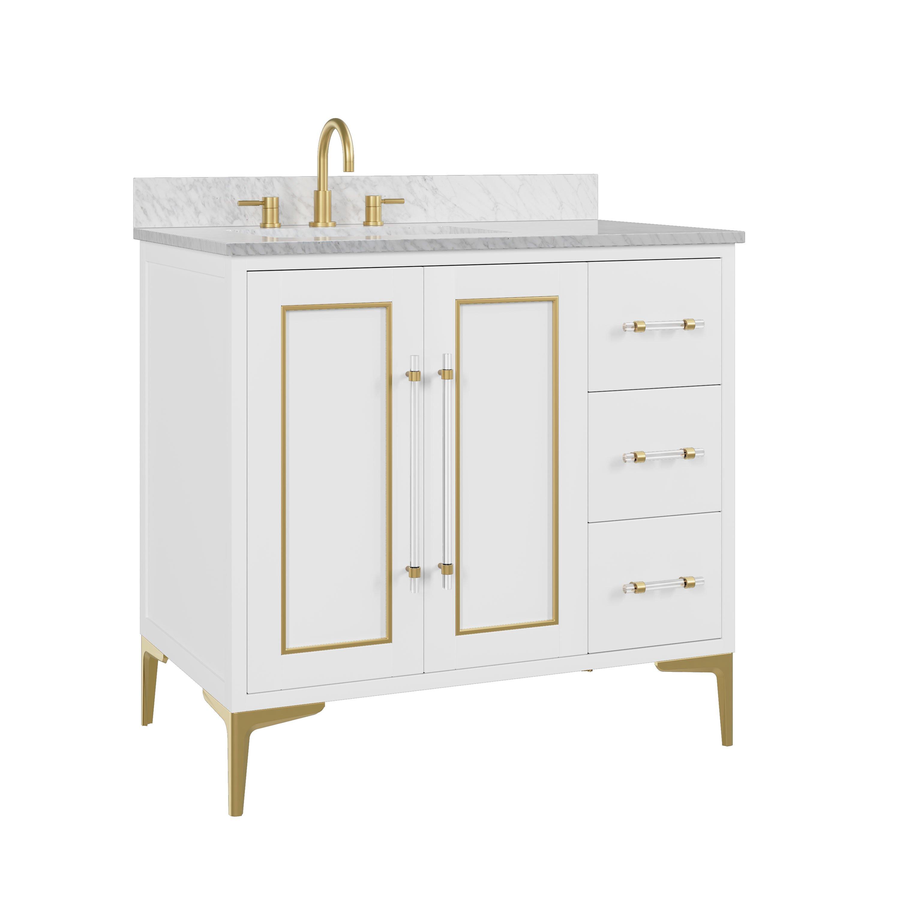 Siena Vanity with Carrara Marble Top