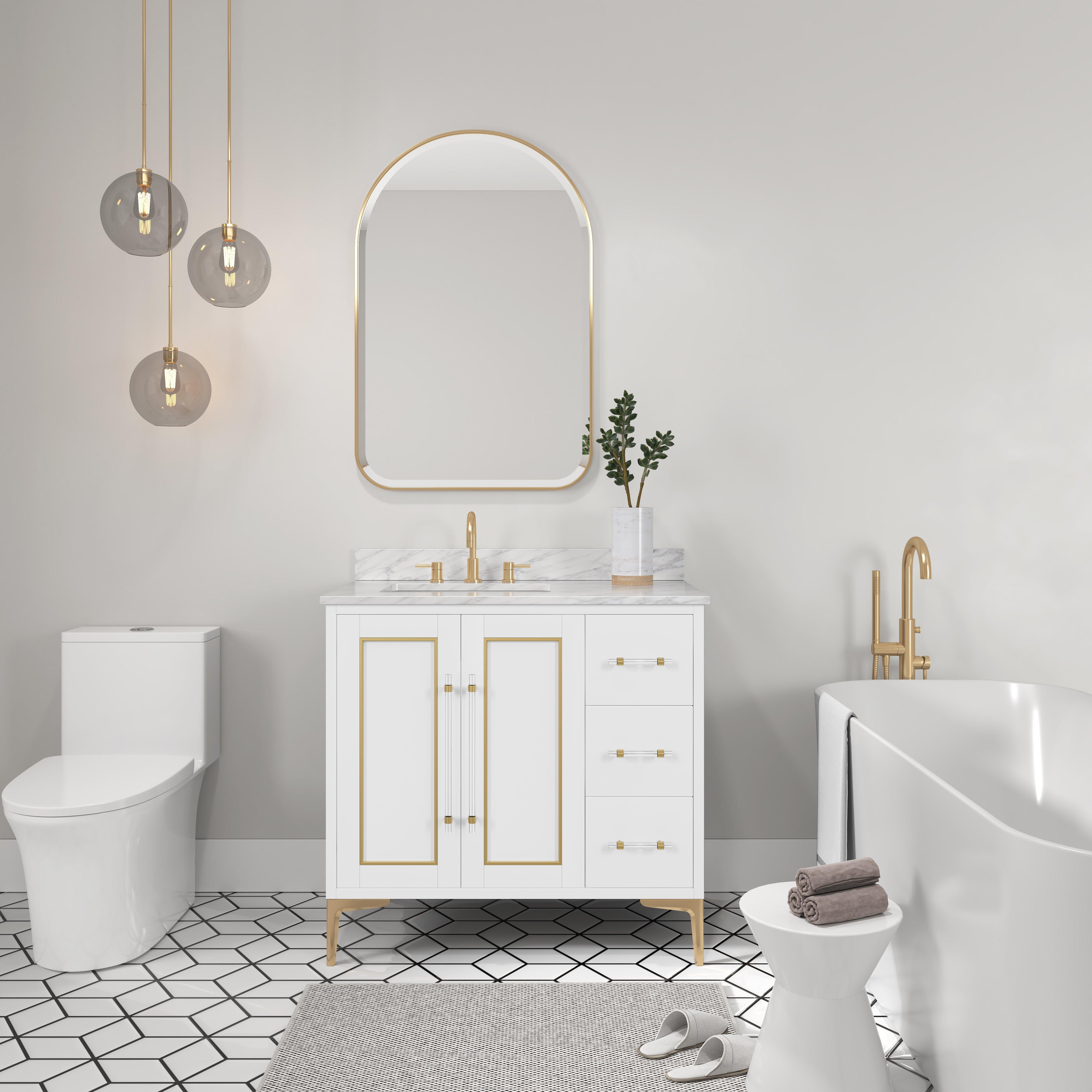 Siena Vanity with Carrara Marble Top