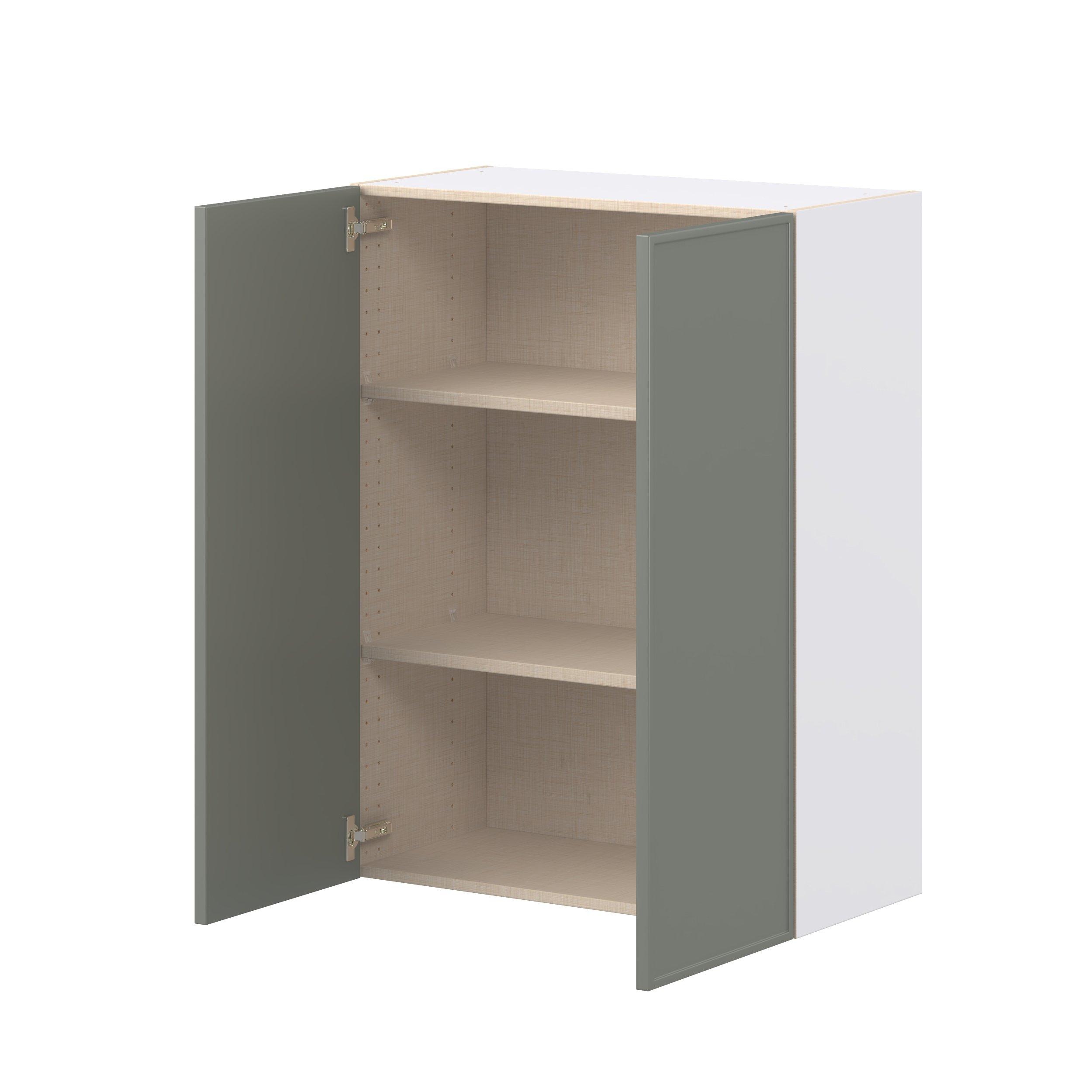 Linden 30 in. Painted Moss Green Door Wall Cabinet