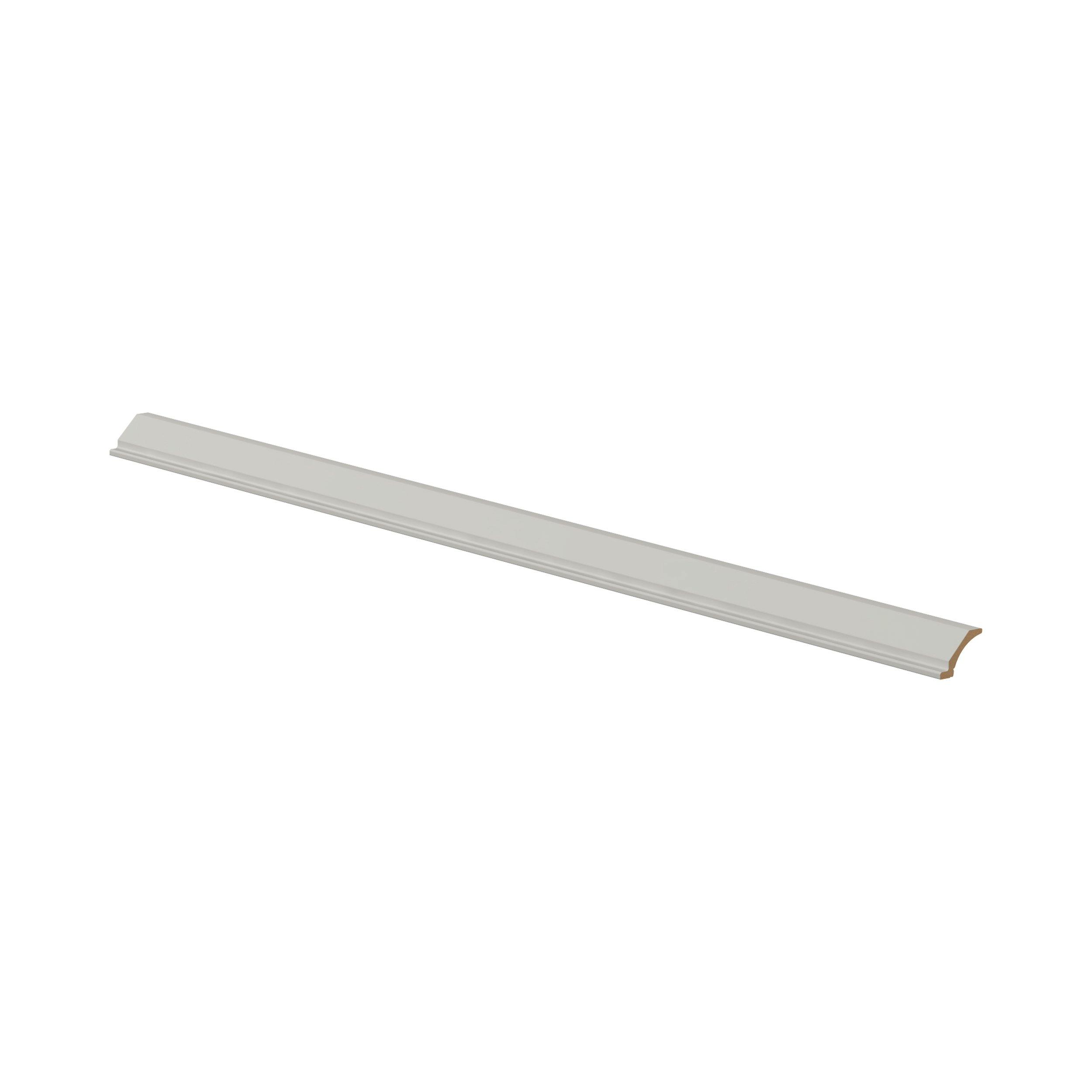 Lenox 4.98x 96in. Painted Light Gray Cabinet Cove Crown Molding with Cleat