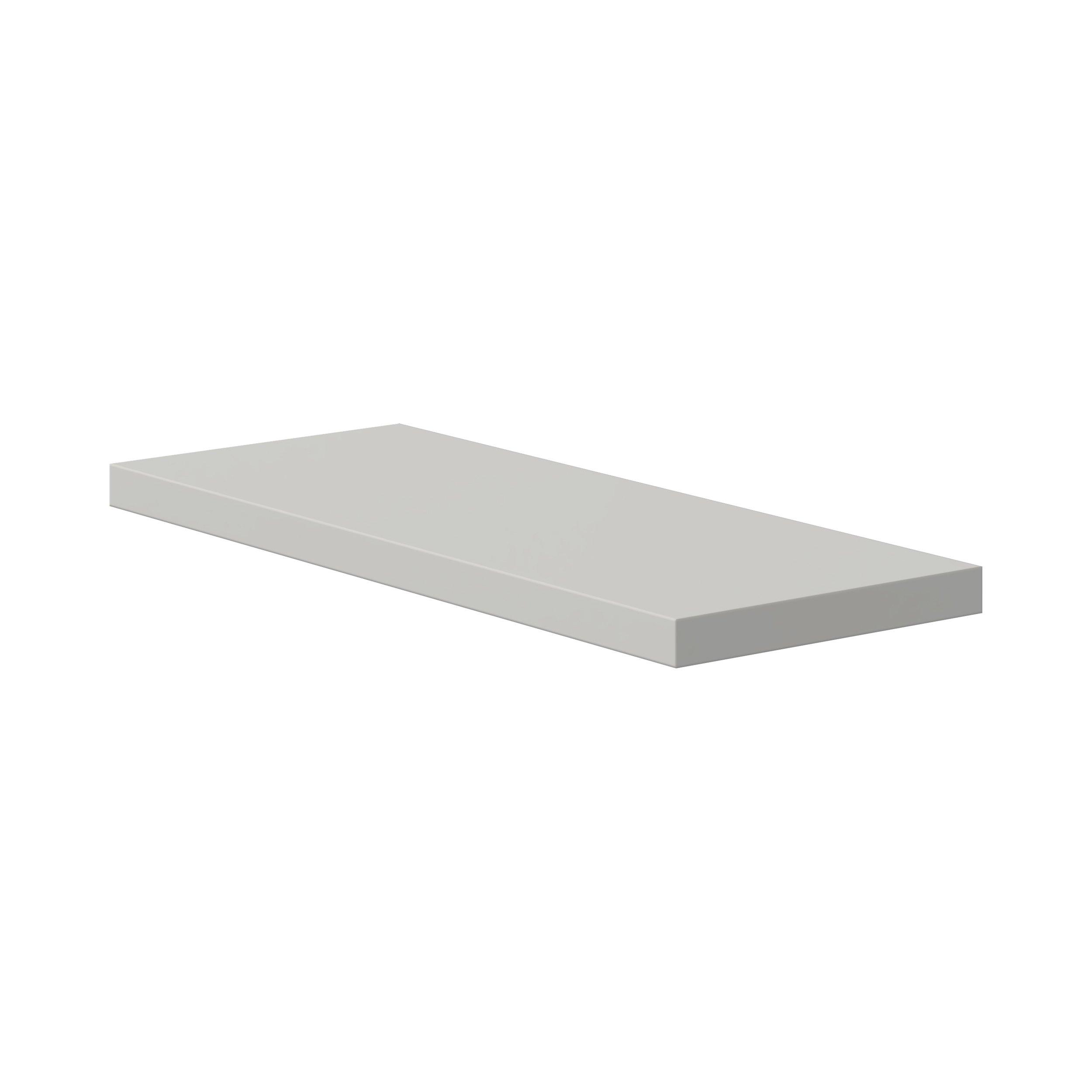 Lenox 29.88x 1.4in. Painted Light Gray Cabinet Floating Shelf