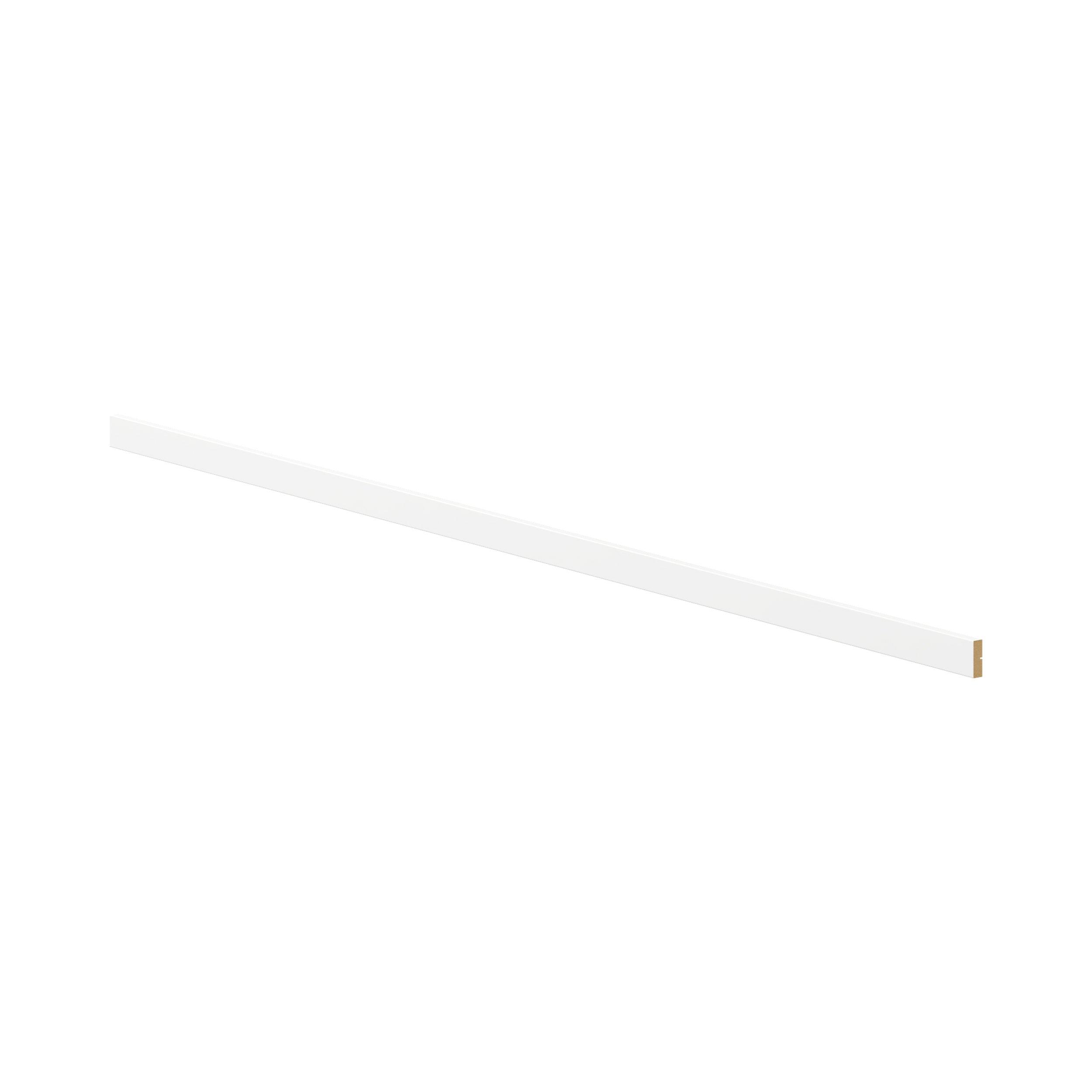 Summerhill 96x 2.3in. Bright White Cabinet Painted Valance
