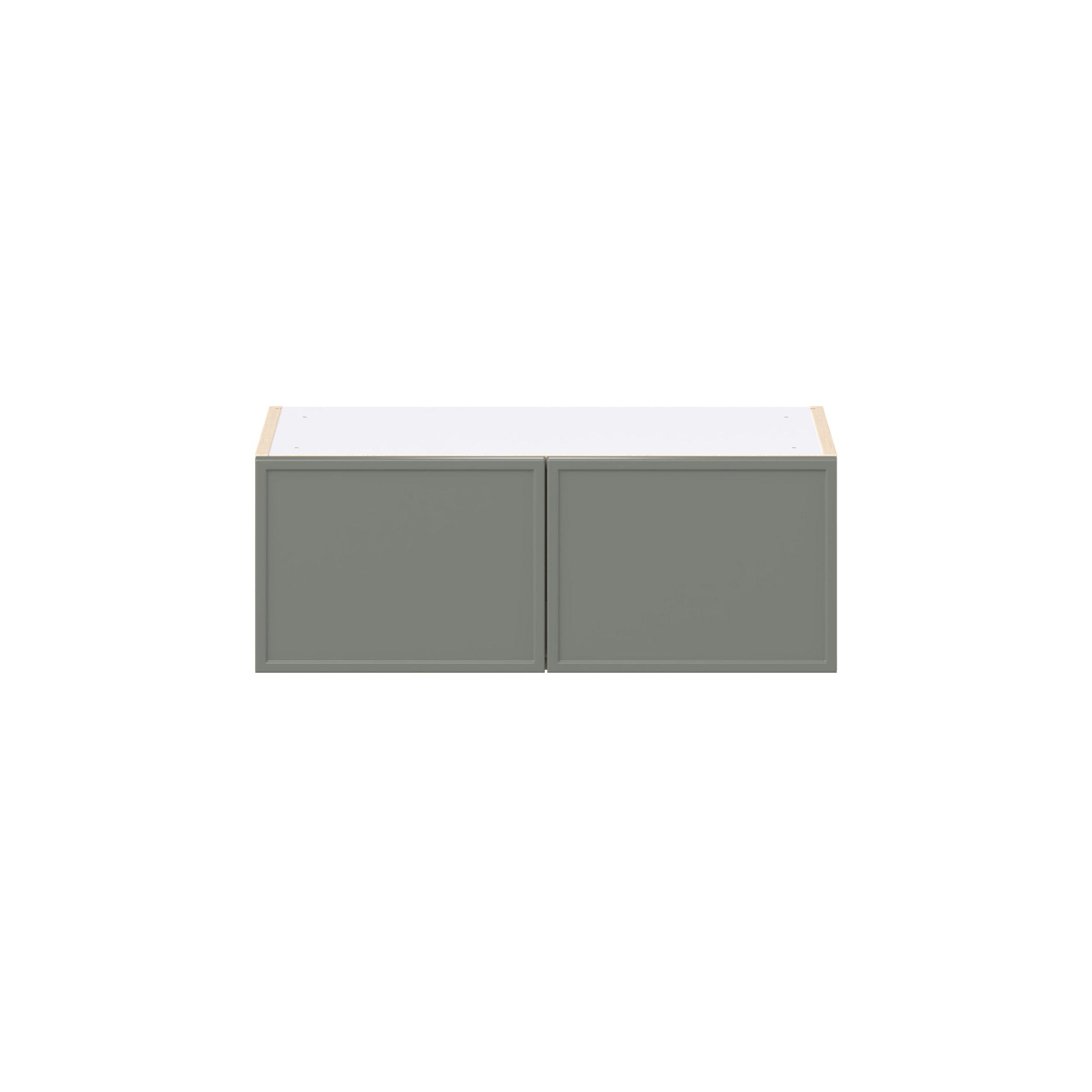Linden 27 in. Painted Moss Green Bridge Wall Cabinet