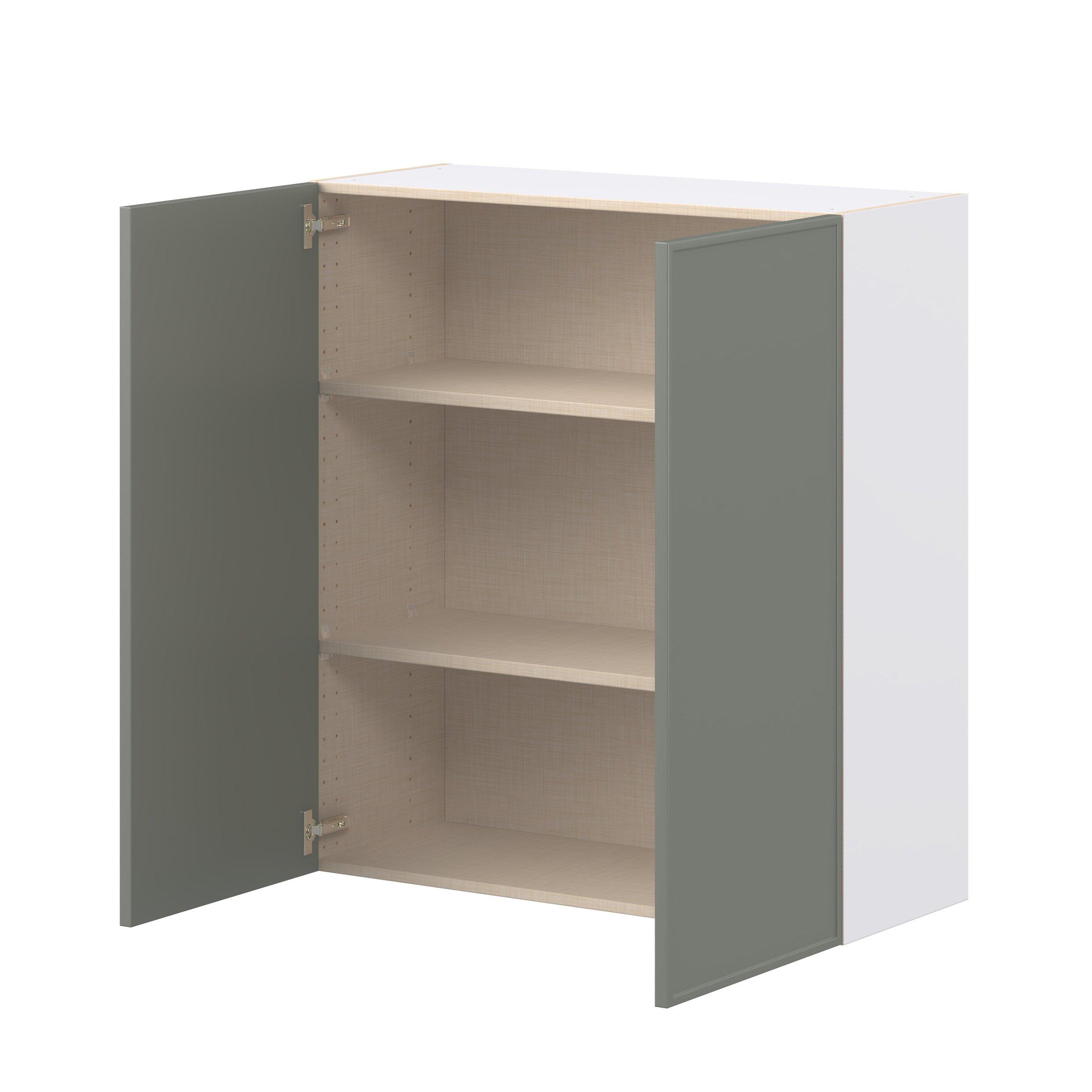 Linden 36 in. Painted Moss Green Door Wall Cabinet