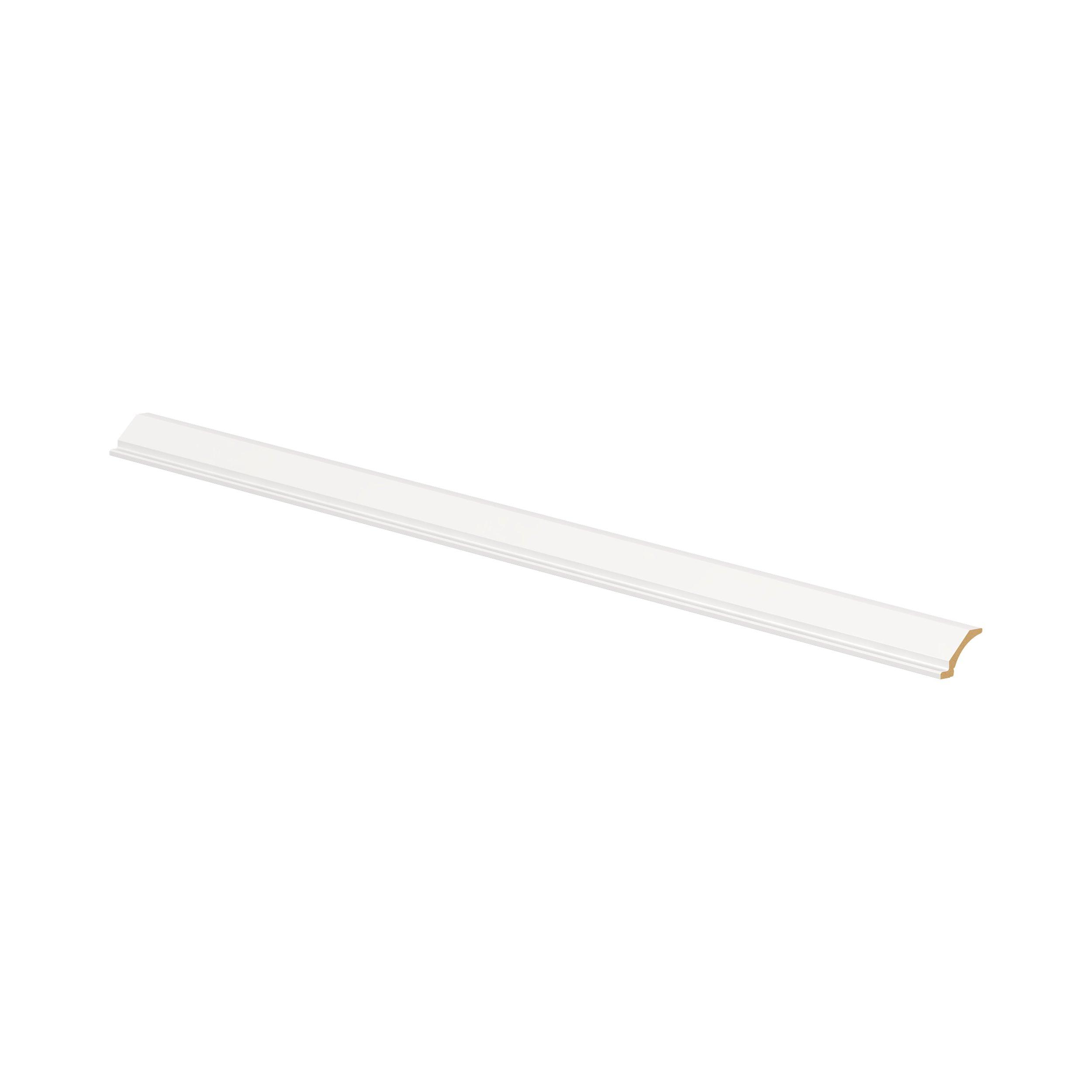 Candler 4.98 x 96in. Painted Warm White Cabinet Cove Crown Molding with Cleat