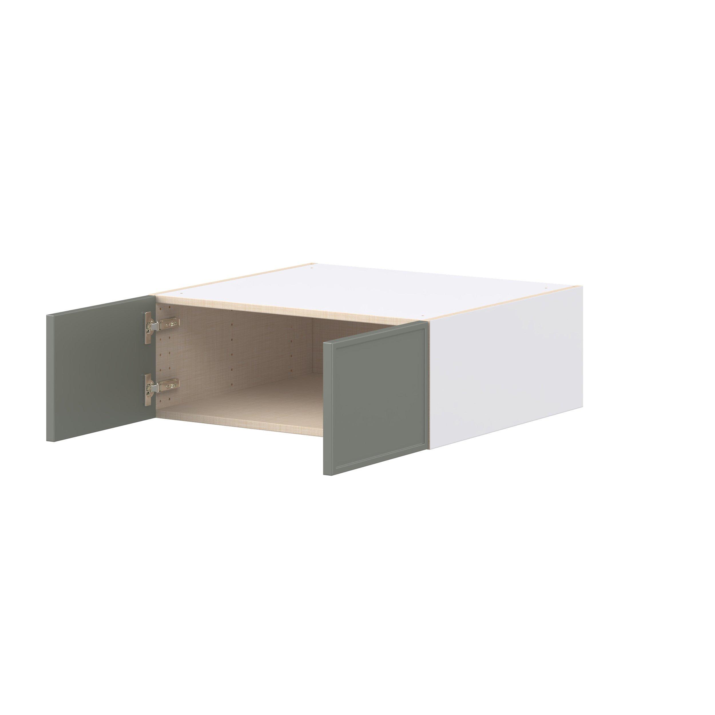Linden 27 in. Painted Moss Green Bridge Wall Cabinet