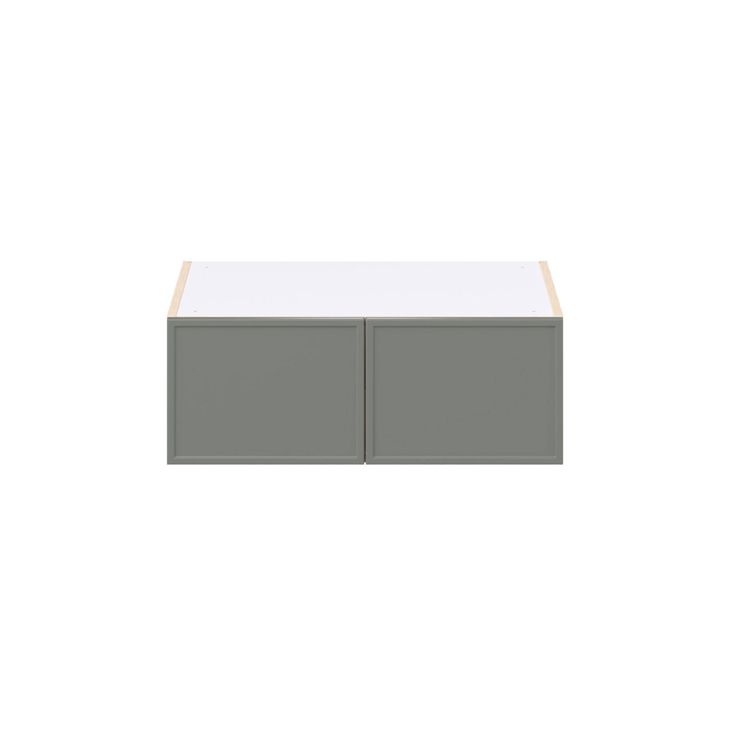 Linden 27 in. Painted Moss Green Bridge Wall Cabinet