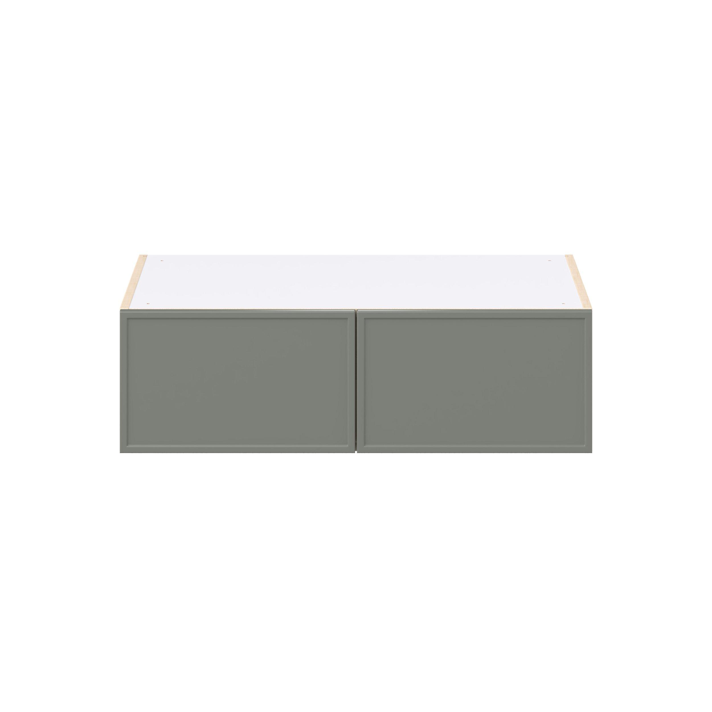 Linden 33 in. Painted Moss Green Bridge Wall Cabinet