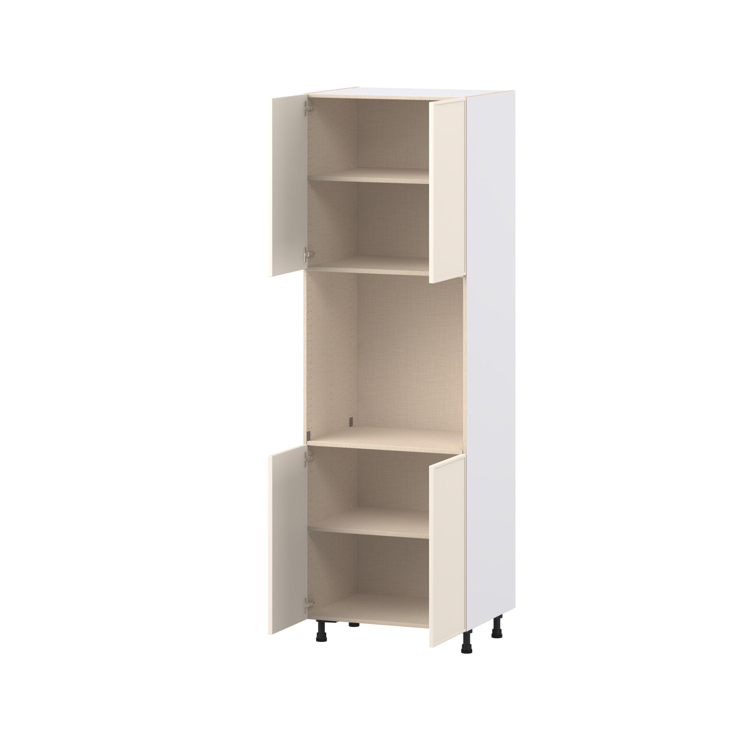 Linden 30 in. Painted Washed Linen Door Single Oven Pantry Cabinet