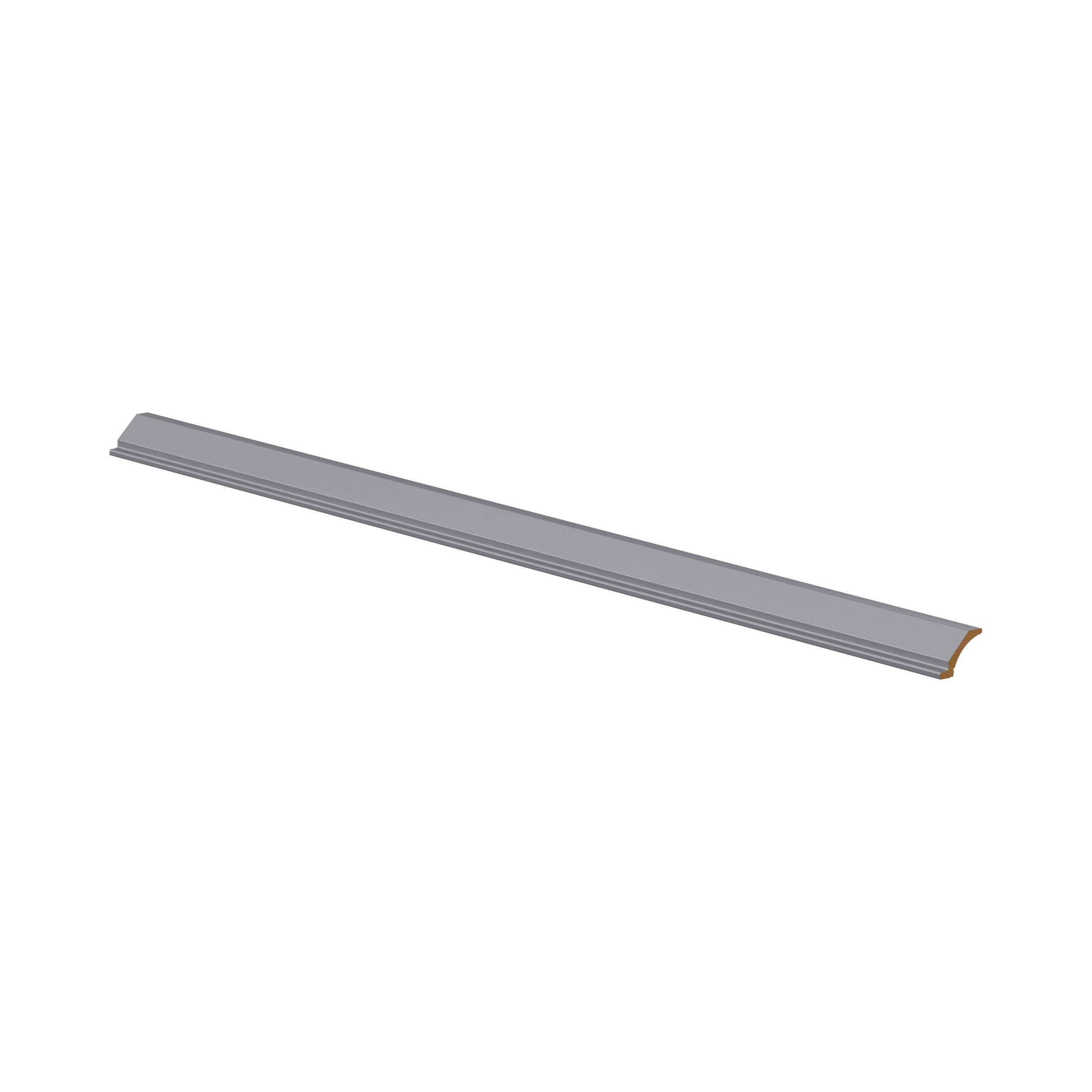 Candler 4.98 x 96in. Painted Slate Gray Cabinet Cove Crown Molding with Cleat