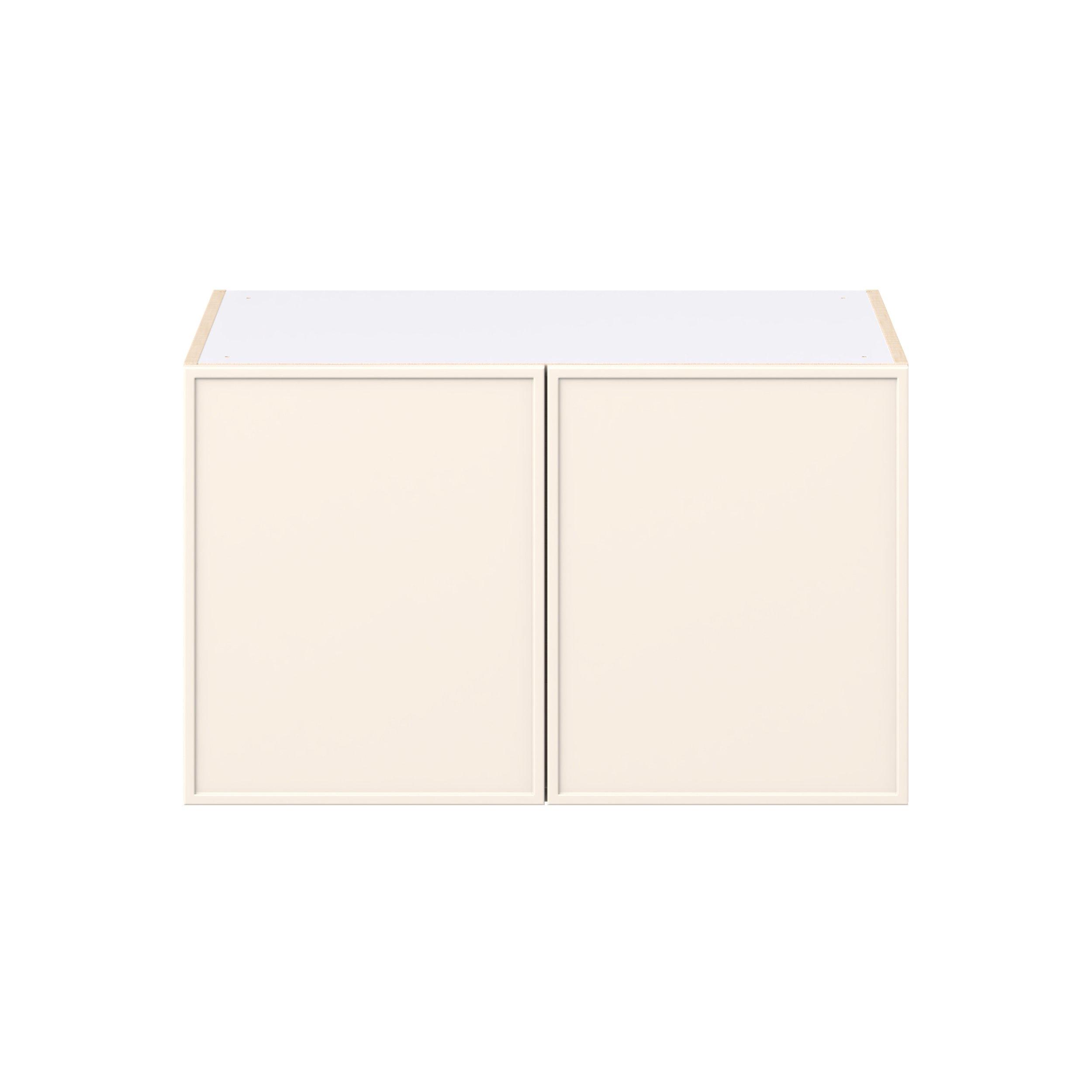 Linden 33 in. Painted Washed Linen Bridge Wall Cabinet