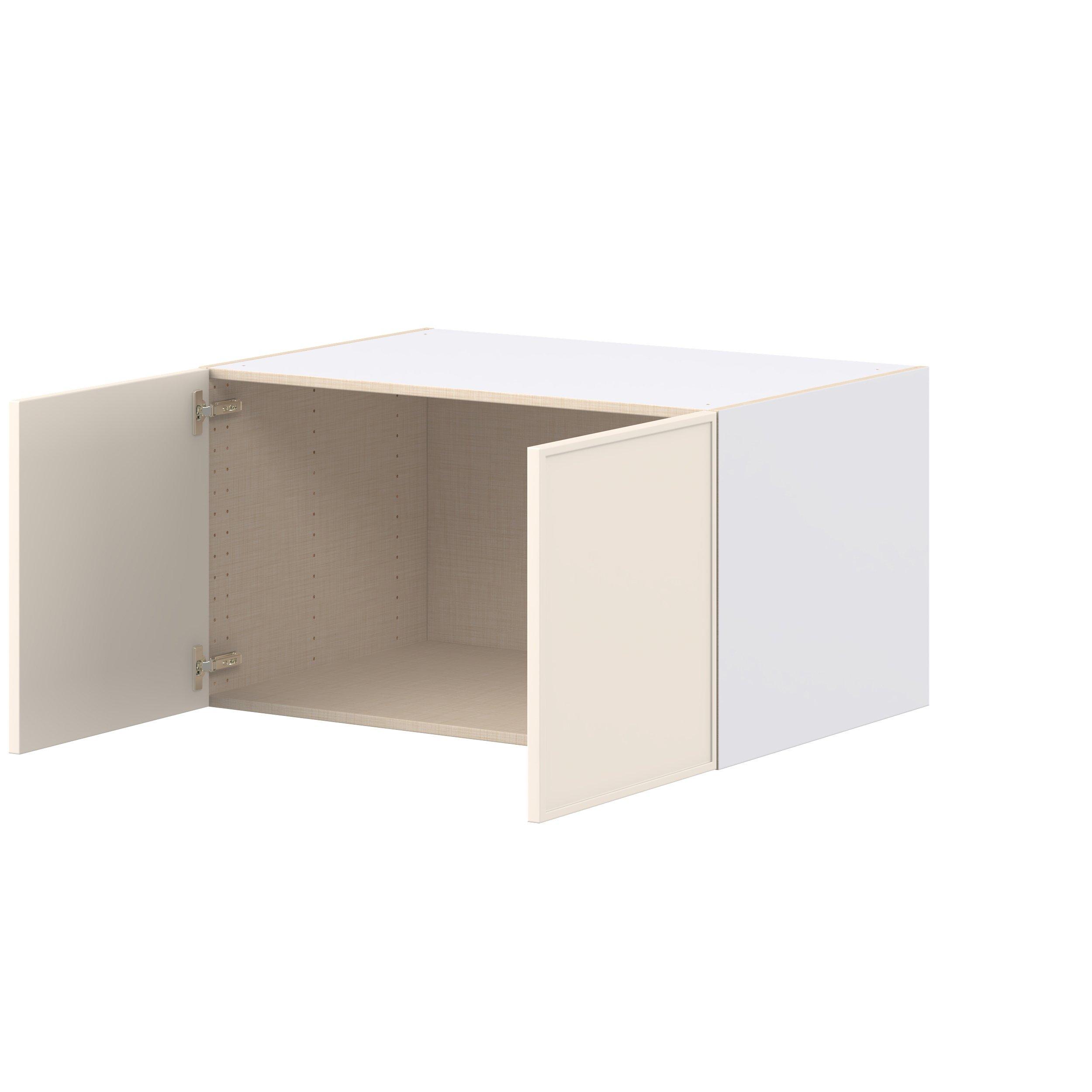 Linden 36 in. Painted Washed Linen Bridge Wall Cabinet