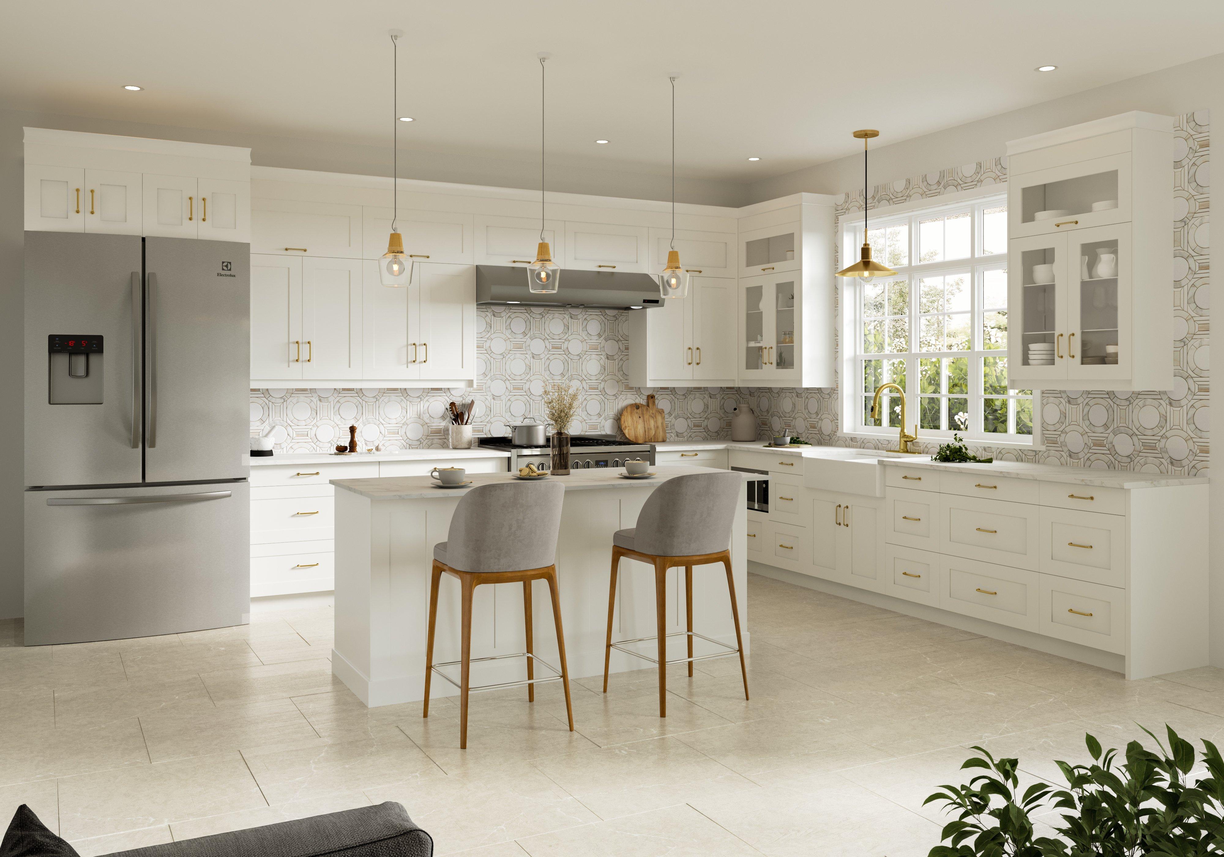 Candler 14.81 x 37.5 in. Painted Warm White Cabinet End Panel