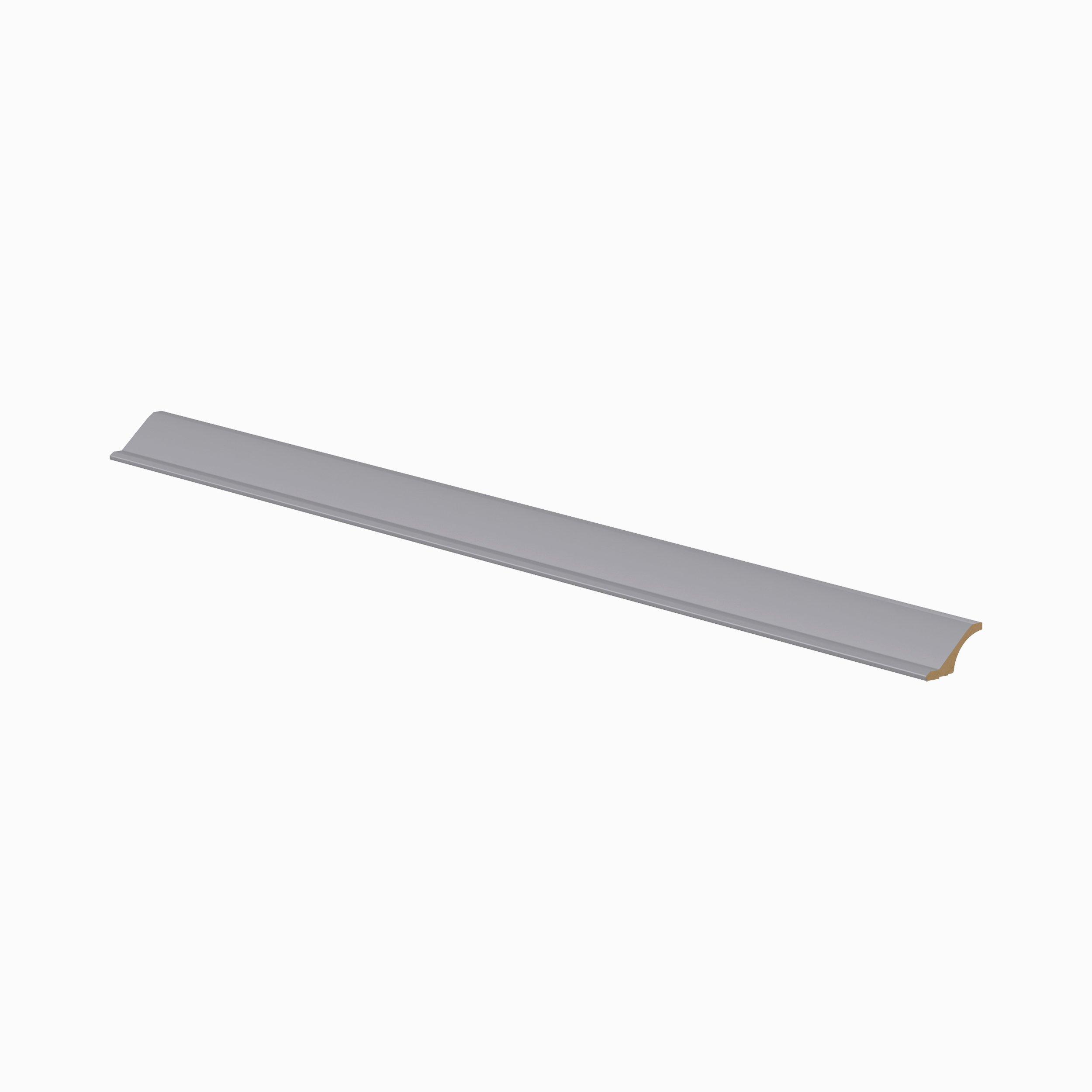 Candler 4.98 x 96in. Painted Slate Gray Cabinet Cove Crown Molding with Cleat