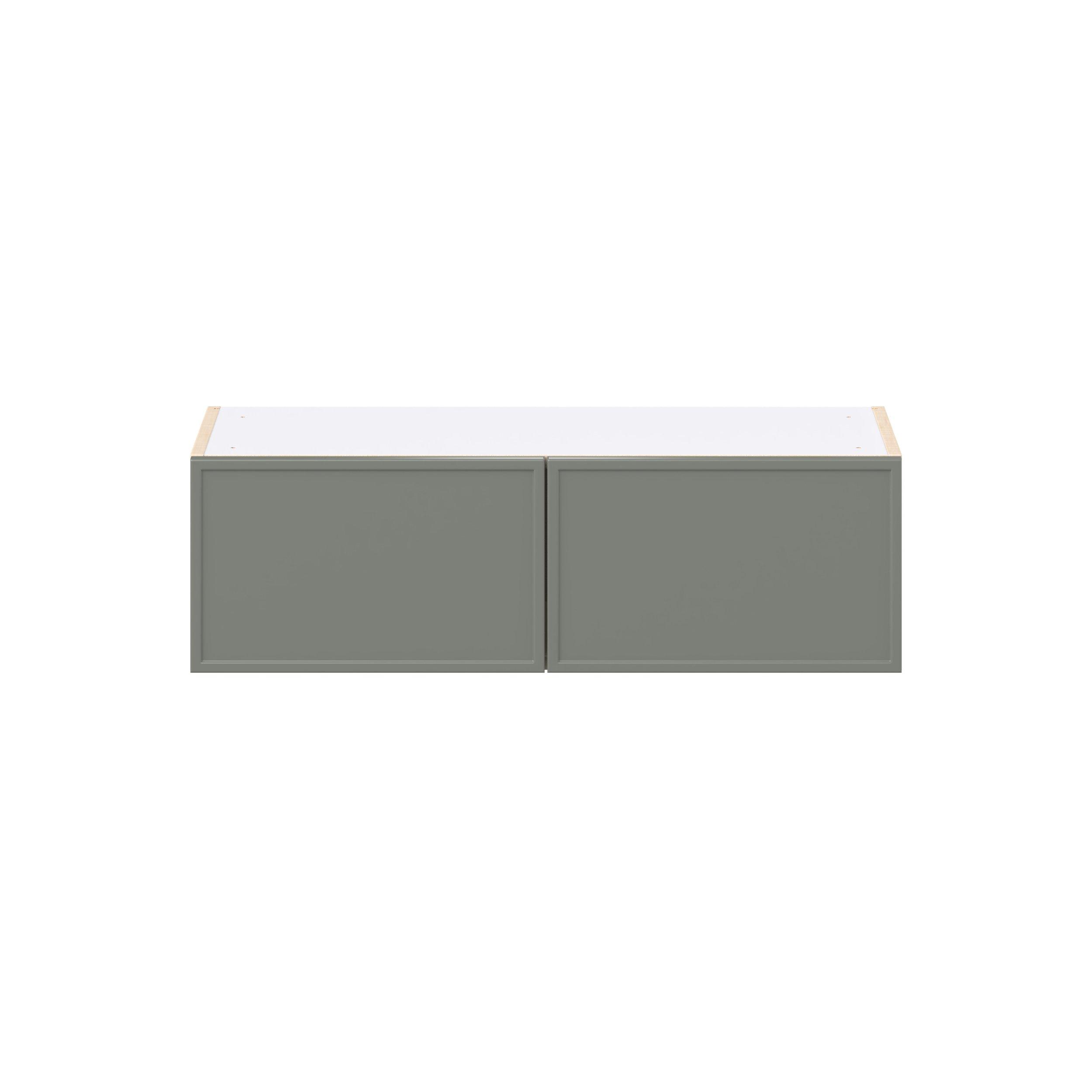 Linden 33 in. Painted Moss Green Bridge Wall Cabinet