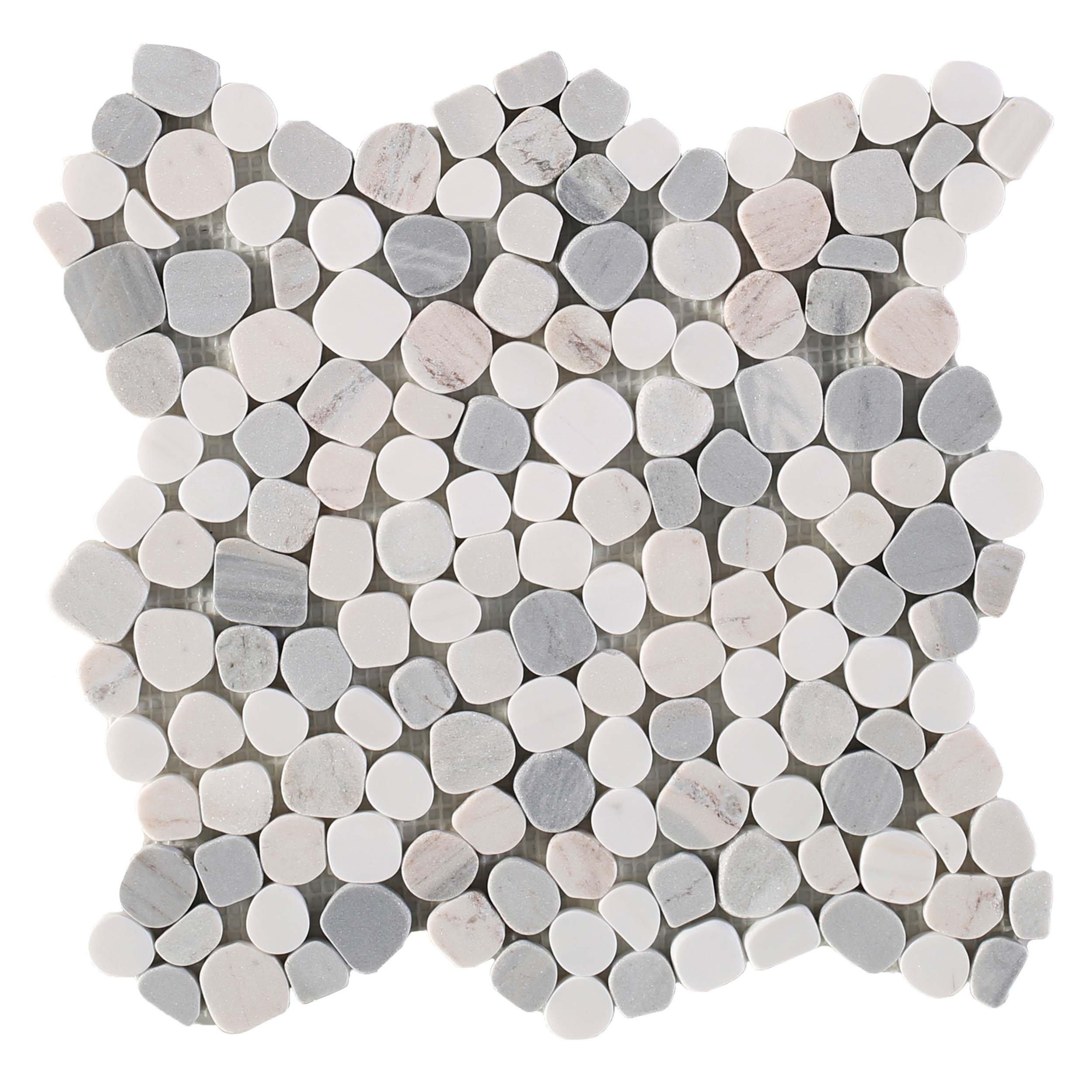 Dolomite Palssandro Pebble Honed Marble Mosaic