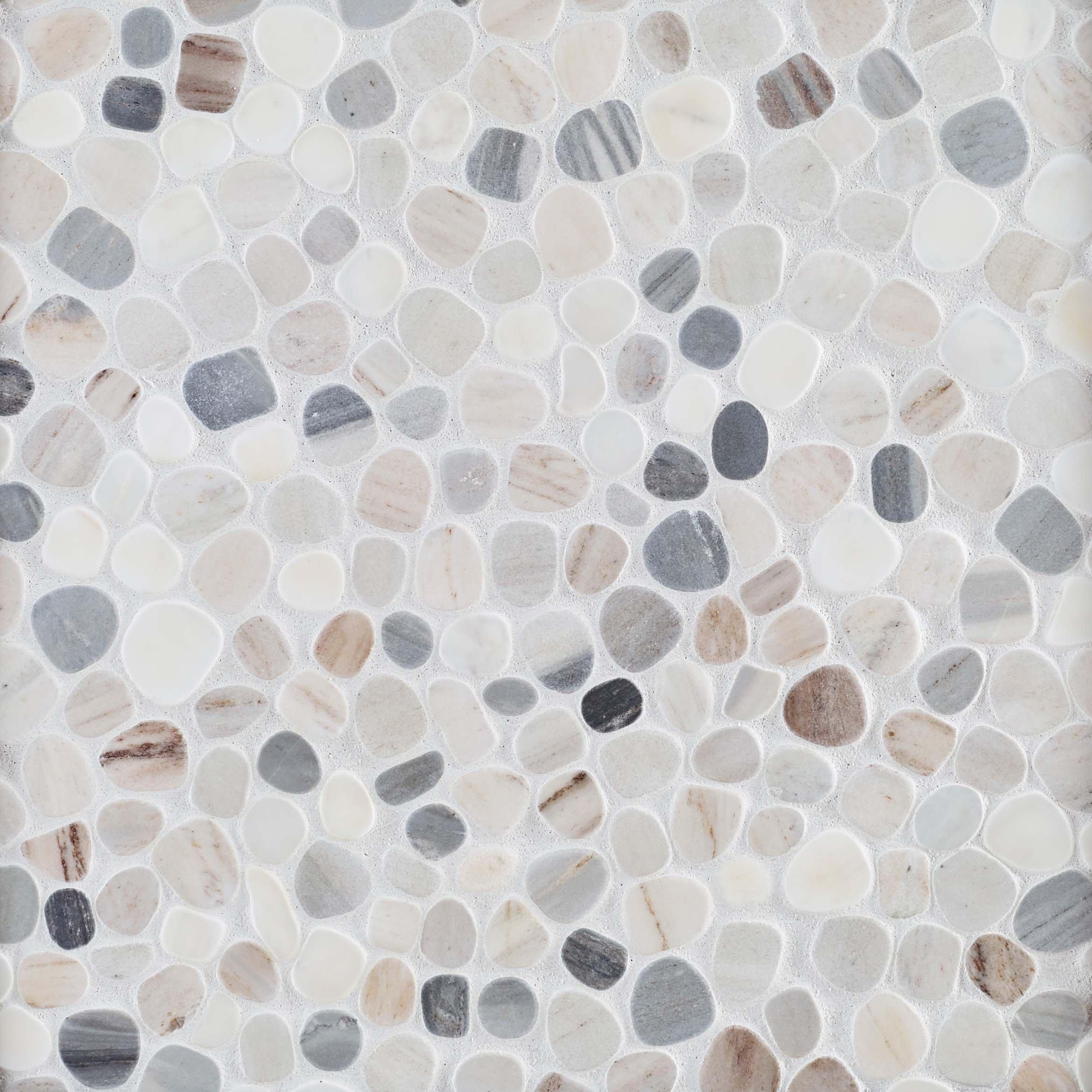 Dolomite Palssandro Pebble Honed Marble Mosaic