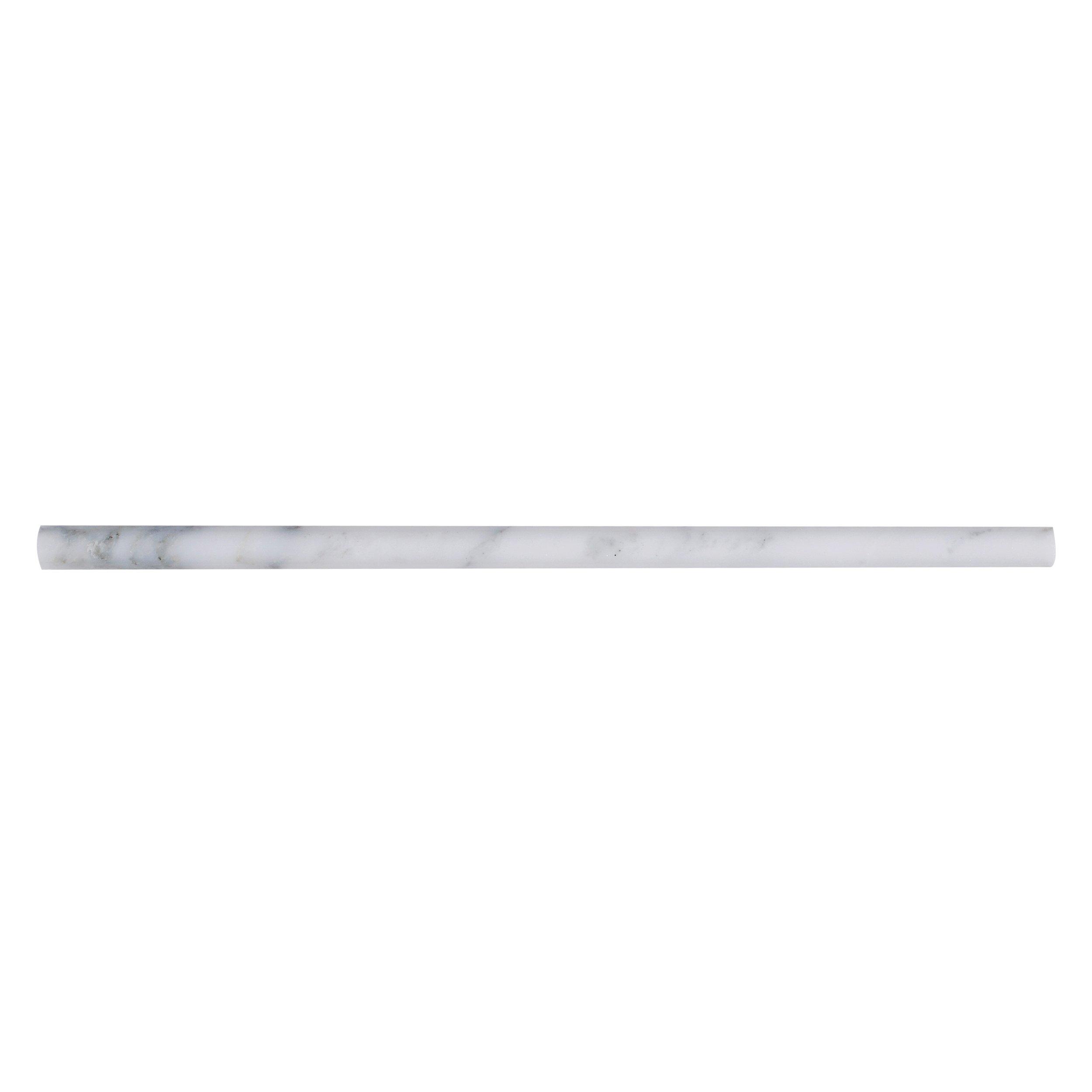 Bianco Carrara Polished Marble Pencil