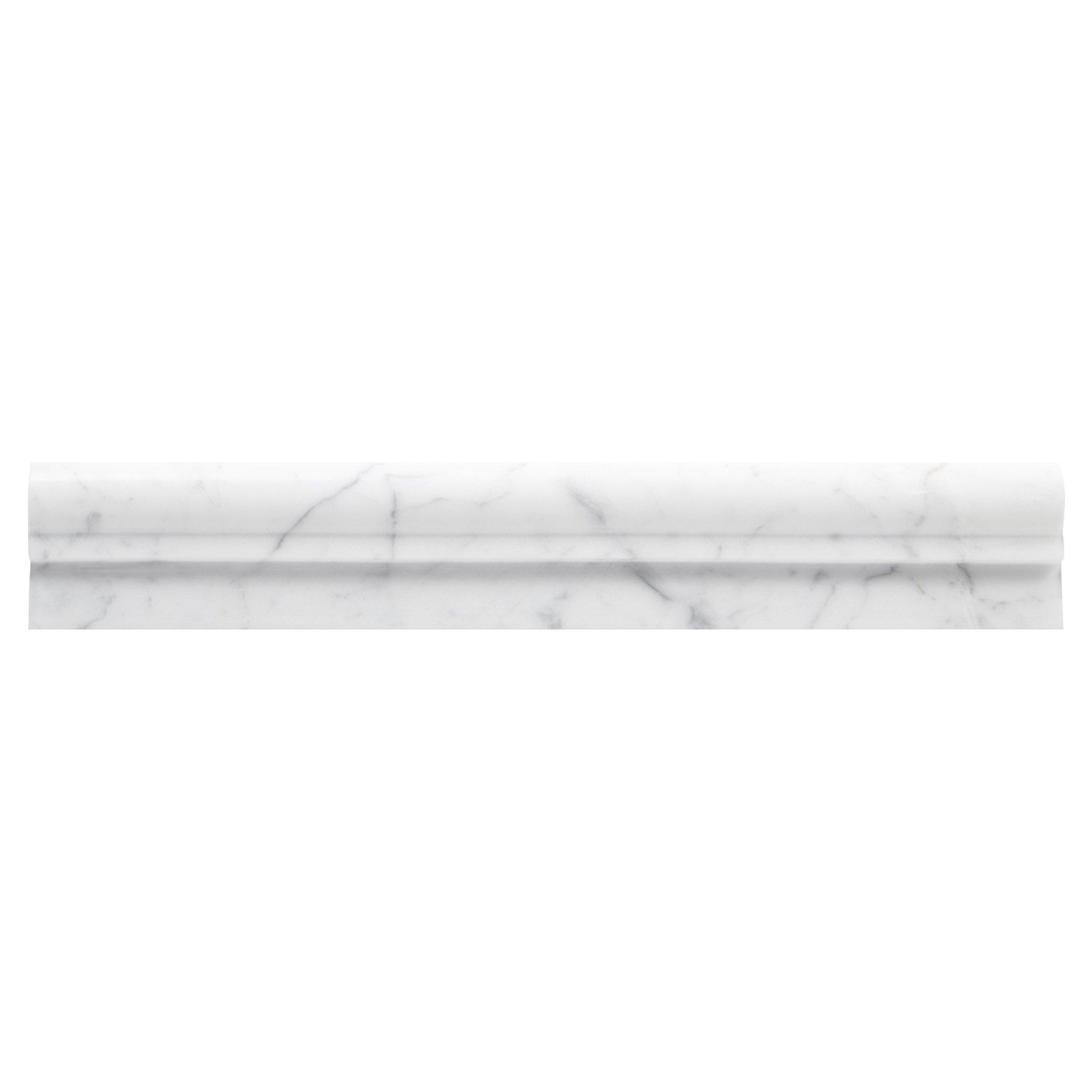Bianco Carrara Polished Marble Ogee Chair Rail