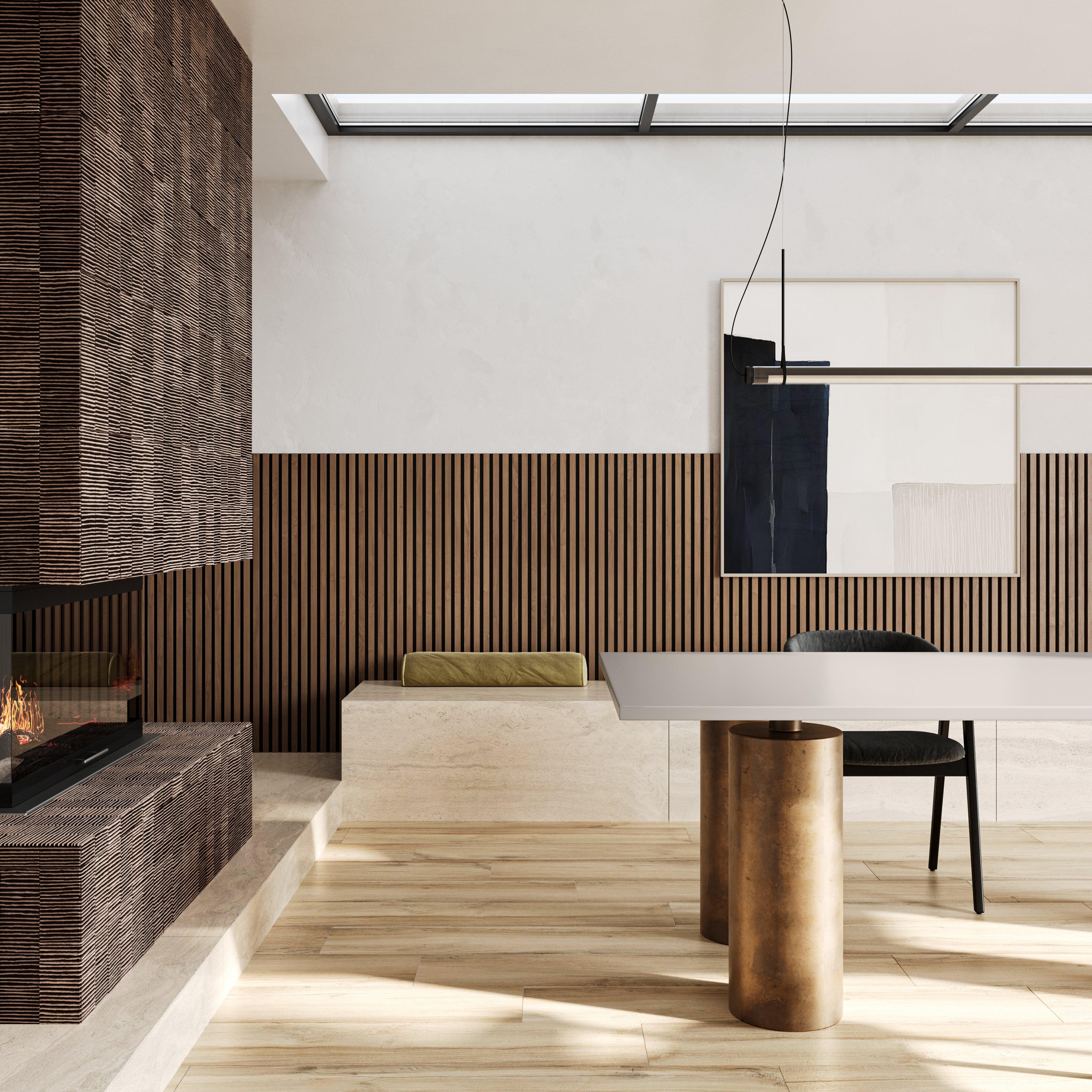 Ansel Striped Multi Finish Ceramic Tile