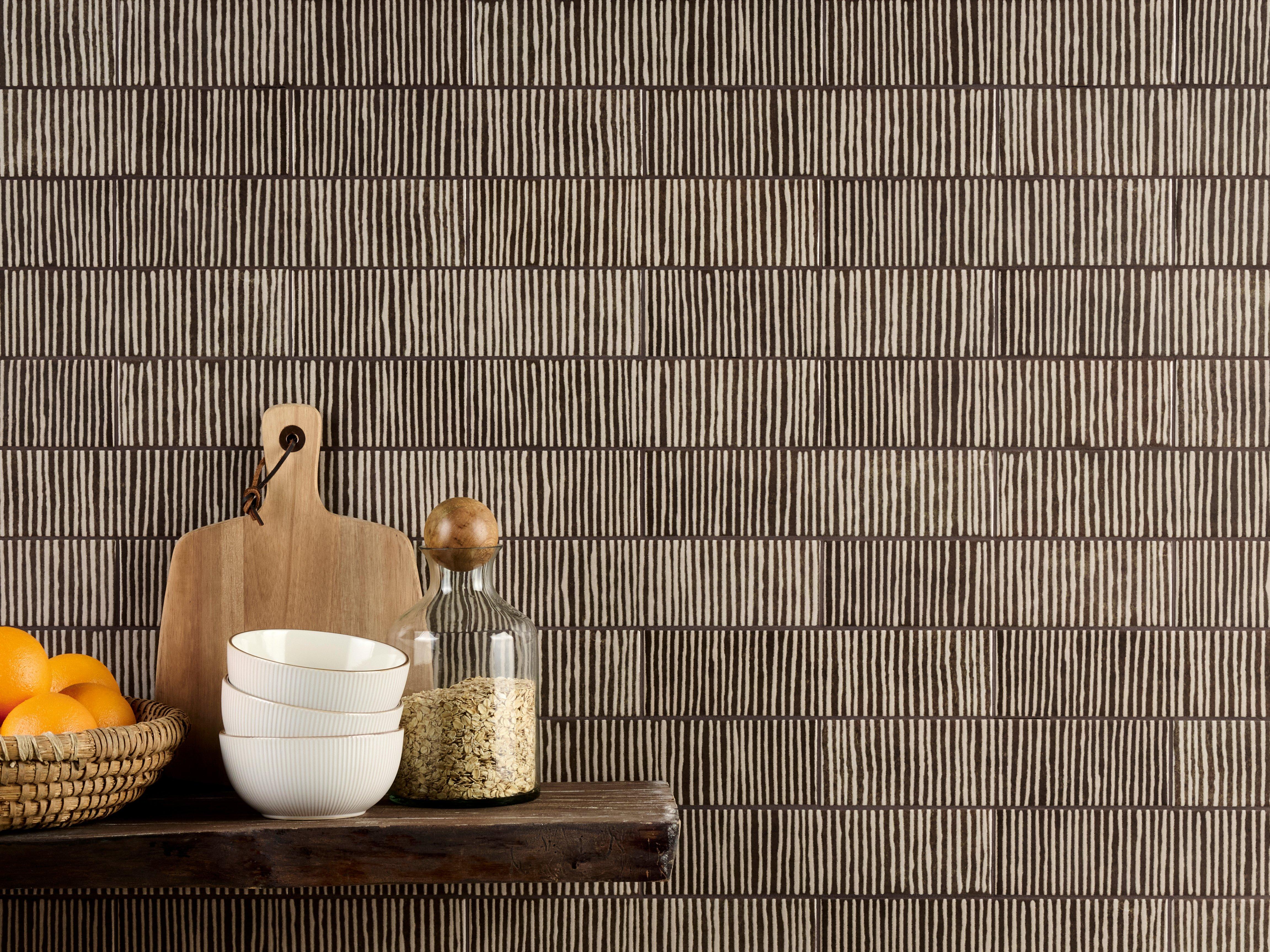 Ansel Striped Multi Finish Ceramic Tile
