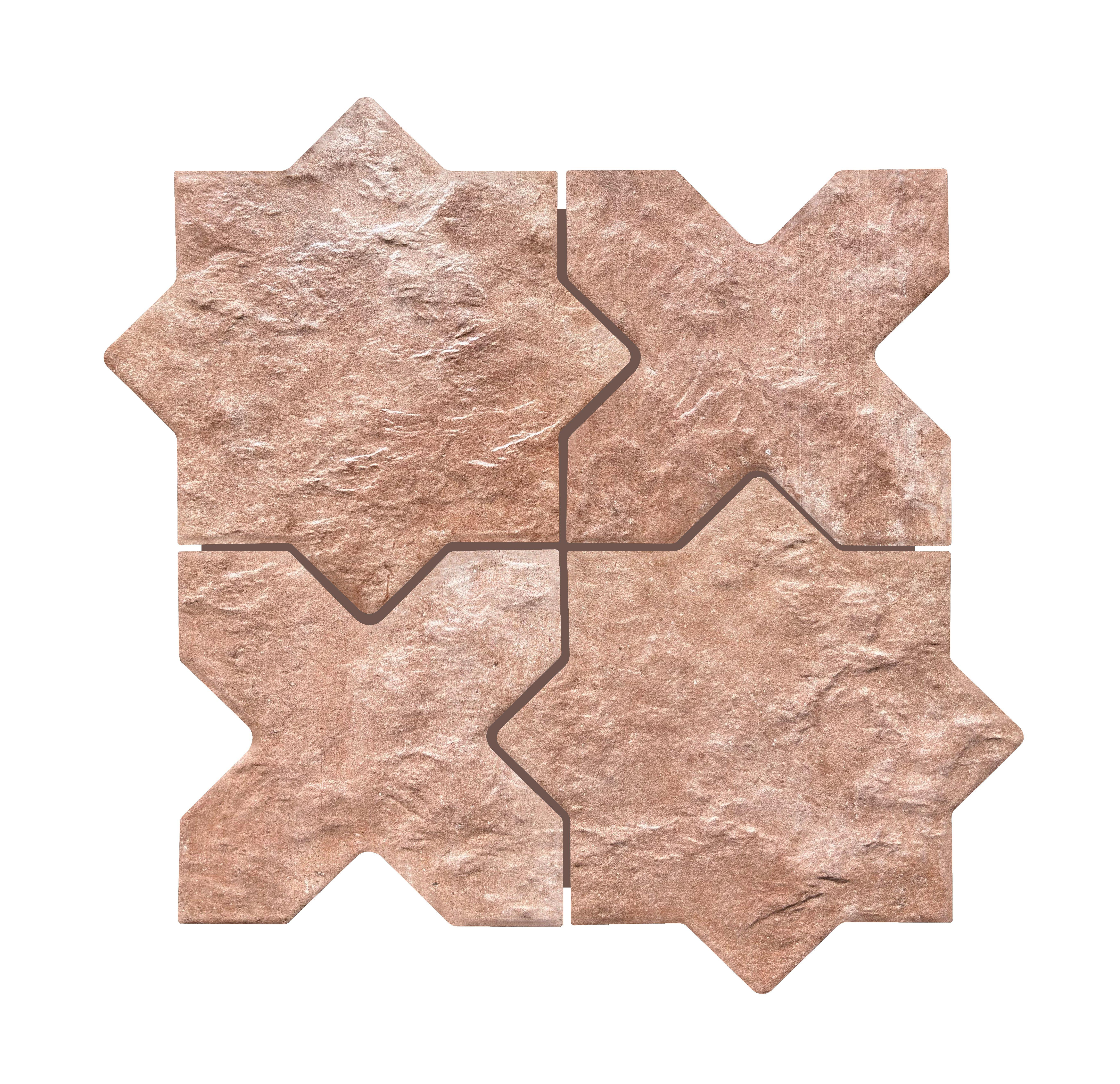 Terracotta Star Cross Matte Porcelain Mosaic