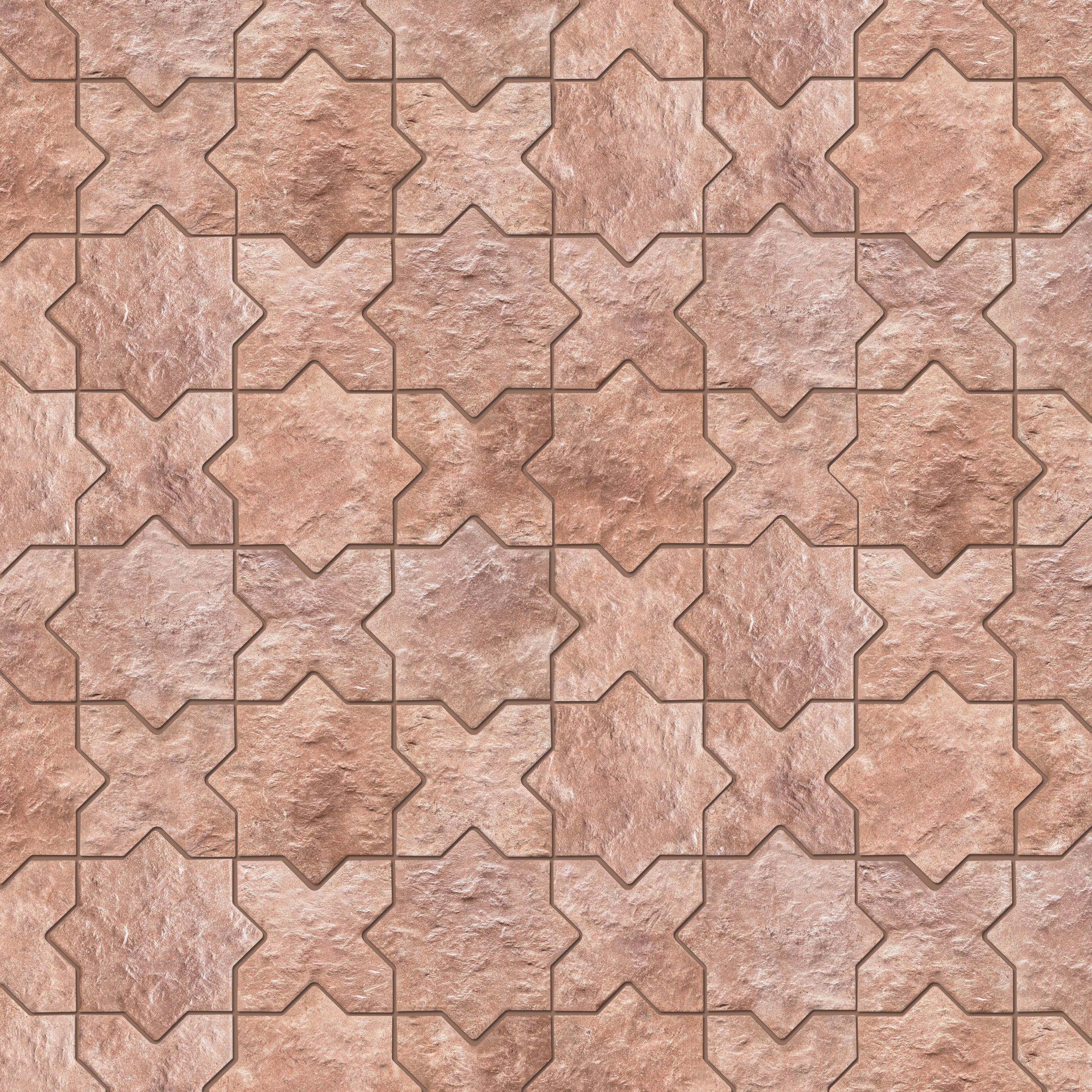 Terracotta Star Cross Matte Porcelain Mosaic