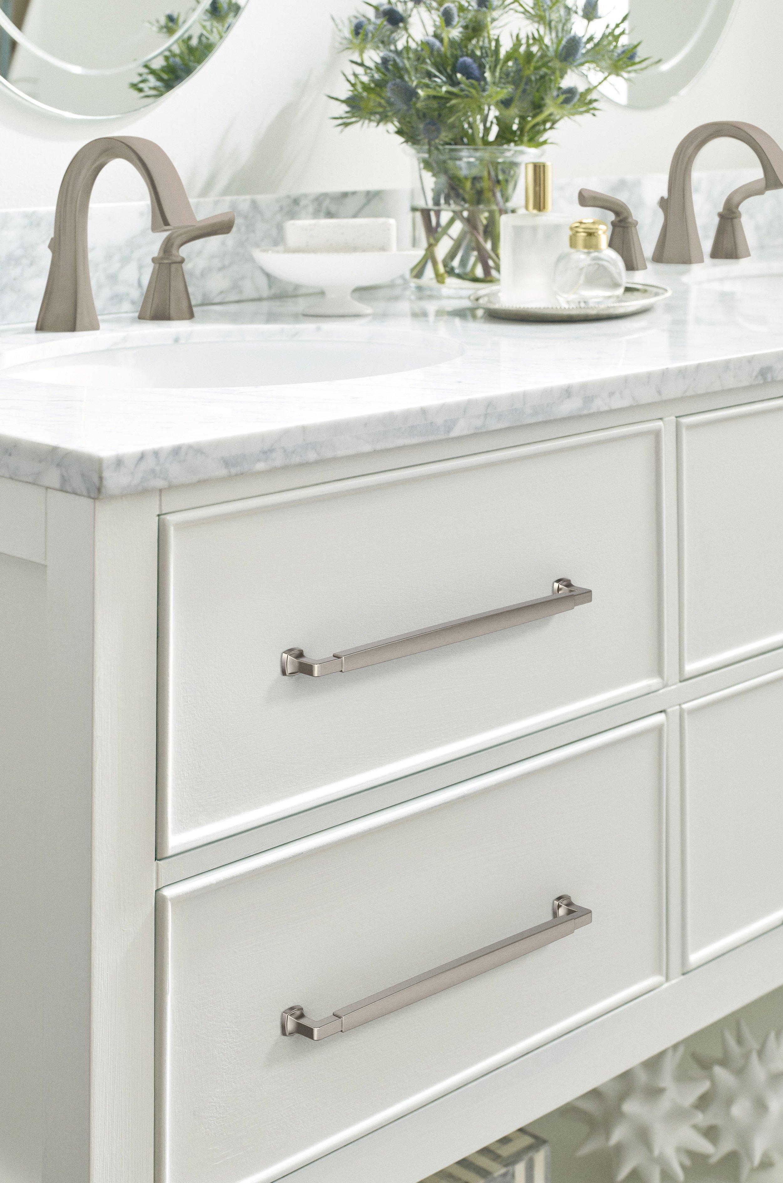 Stature 12-5/8 in. Center-to-Center Satin Nickel Cabinet Pull