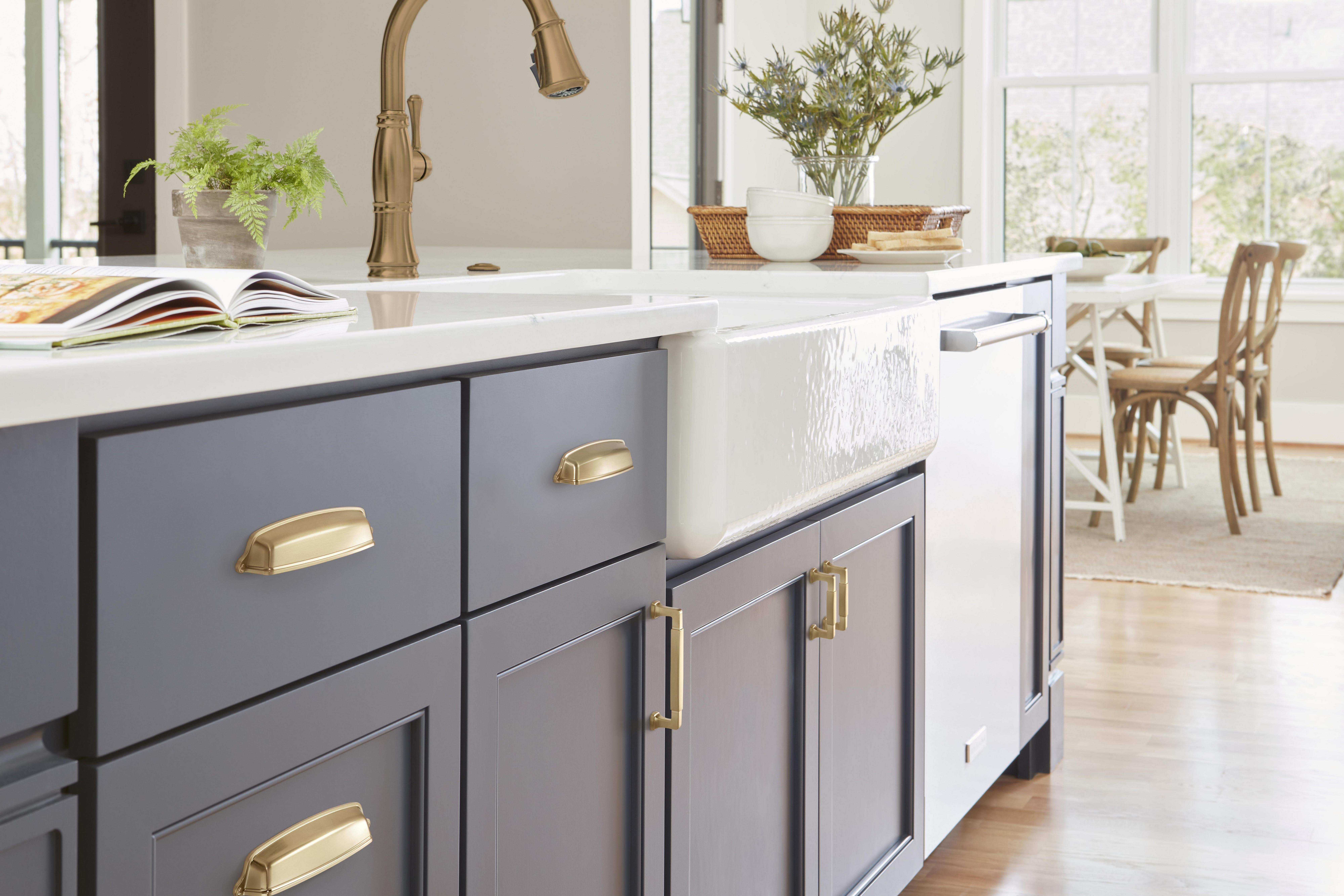 Stature 5-1/16 in. Center-to-Center Champagne Bronze Cabinet Pull