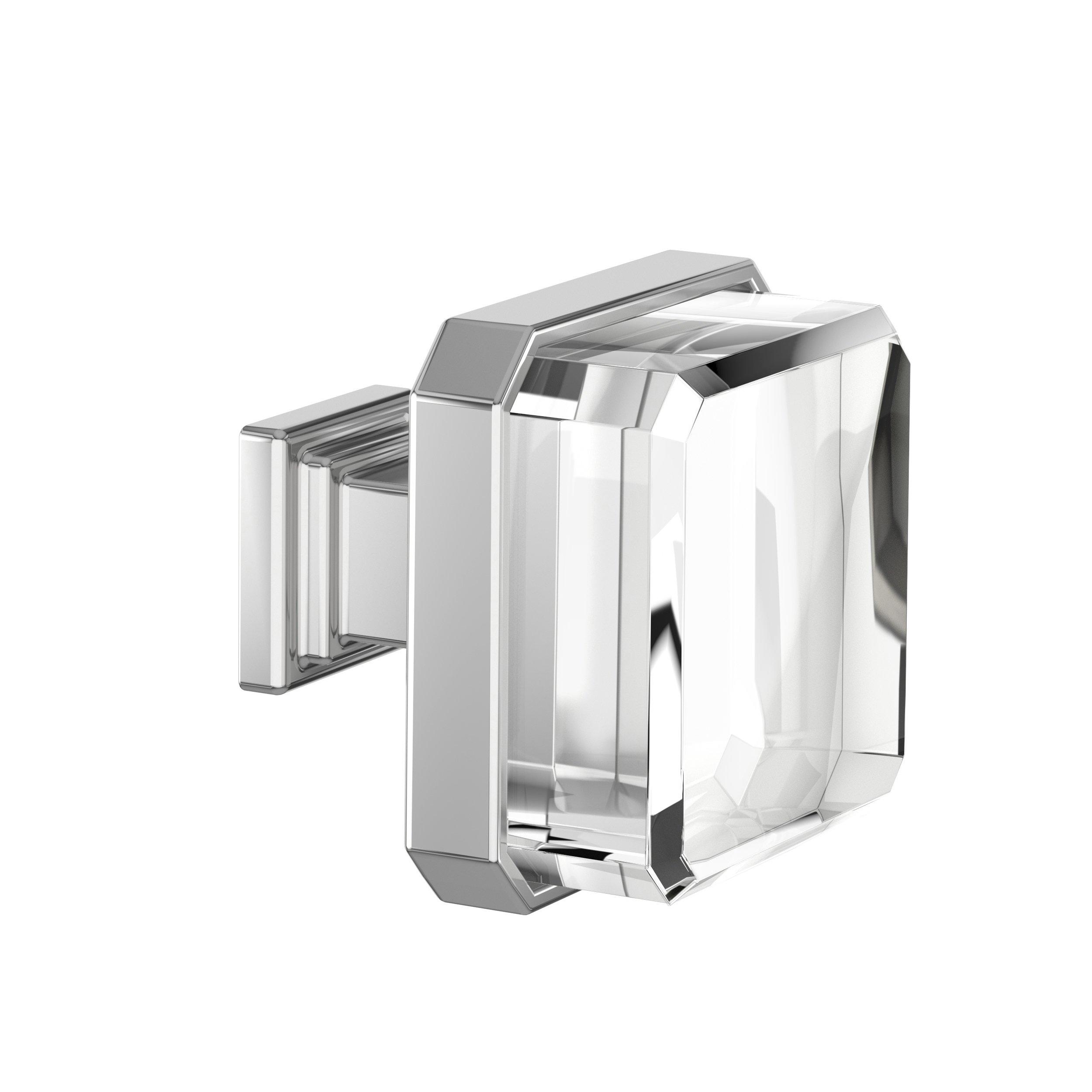 Glacio 1-3/8 in. Clear and Polished Chrome Cabinet Knob